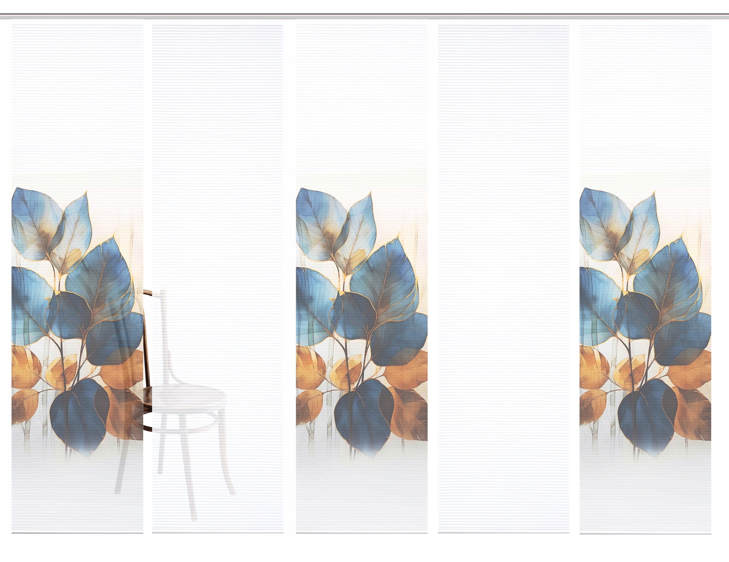 HOME in green Schiebegardine "THALIN" Paneelwagen 5 Stk. tlg. Bambusoptik, günstig online kaufen