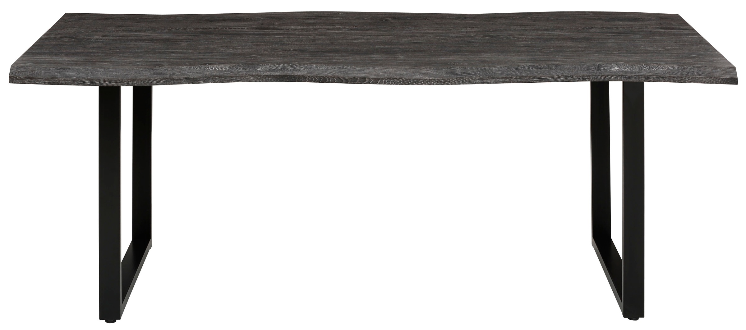 HELA Esstisch »GISELLE Baumkantentisch, Küchentisch, TOPSELLER!«, Kufengestell Metall, Industrial Design, 140 - 200 cm Breite, 2 Farben