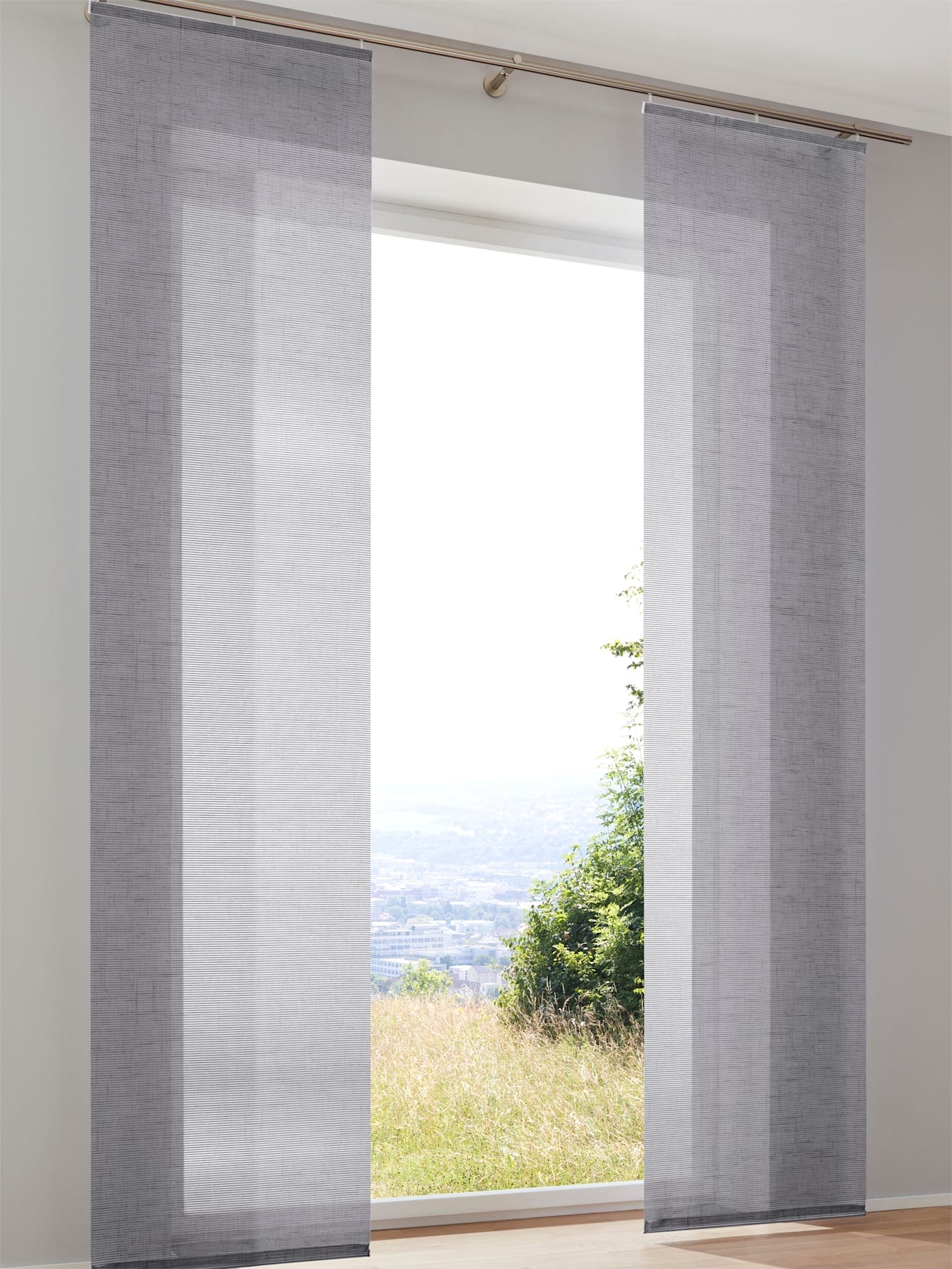 Schiebegardine HEINE HOME, B:57cm H:175cmgrau, Polyester, Gardinen