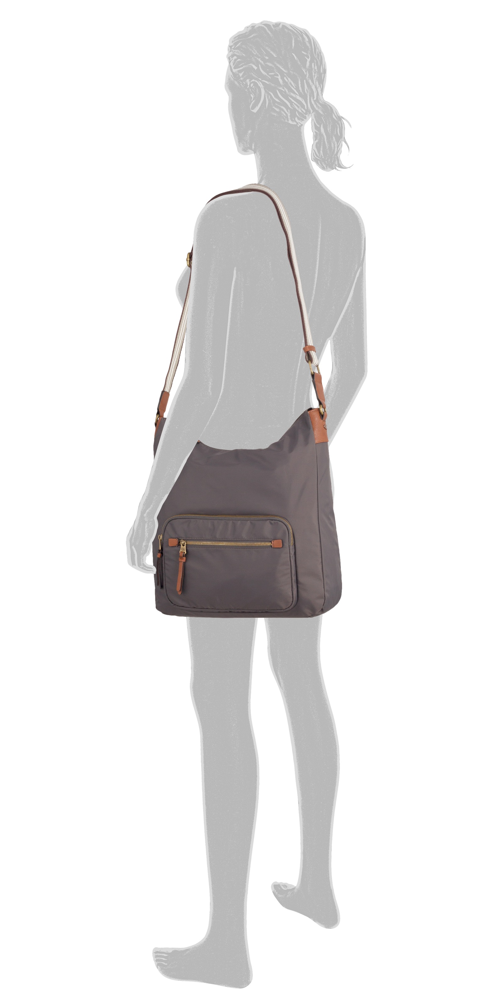 camel active Hobo "Bari", aus hochwertigem matten Nylon mit gestreiftem Gew günstig online kaufen