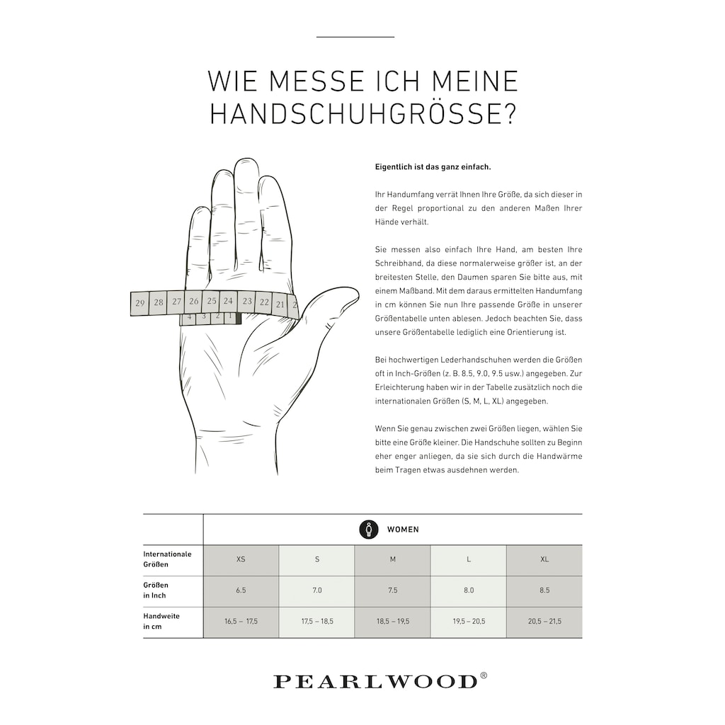 PEARLWOOD Lederhandschuhe »Smilla«