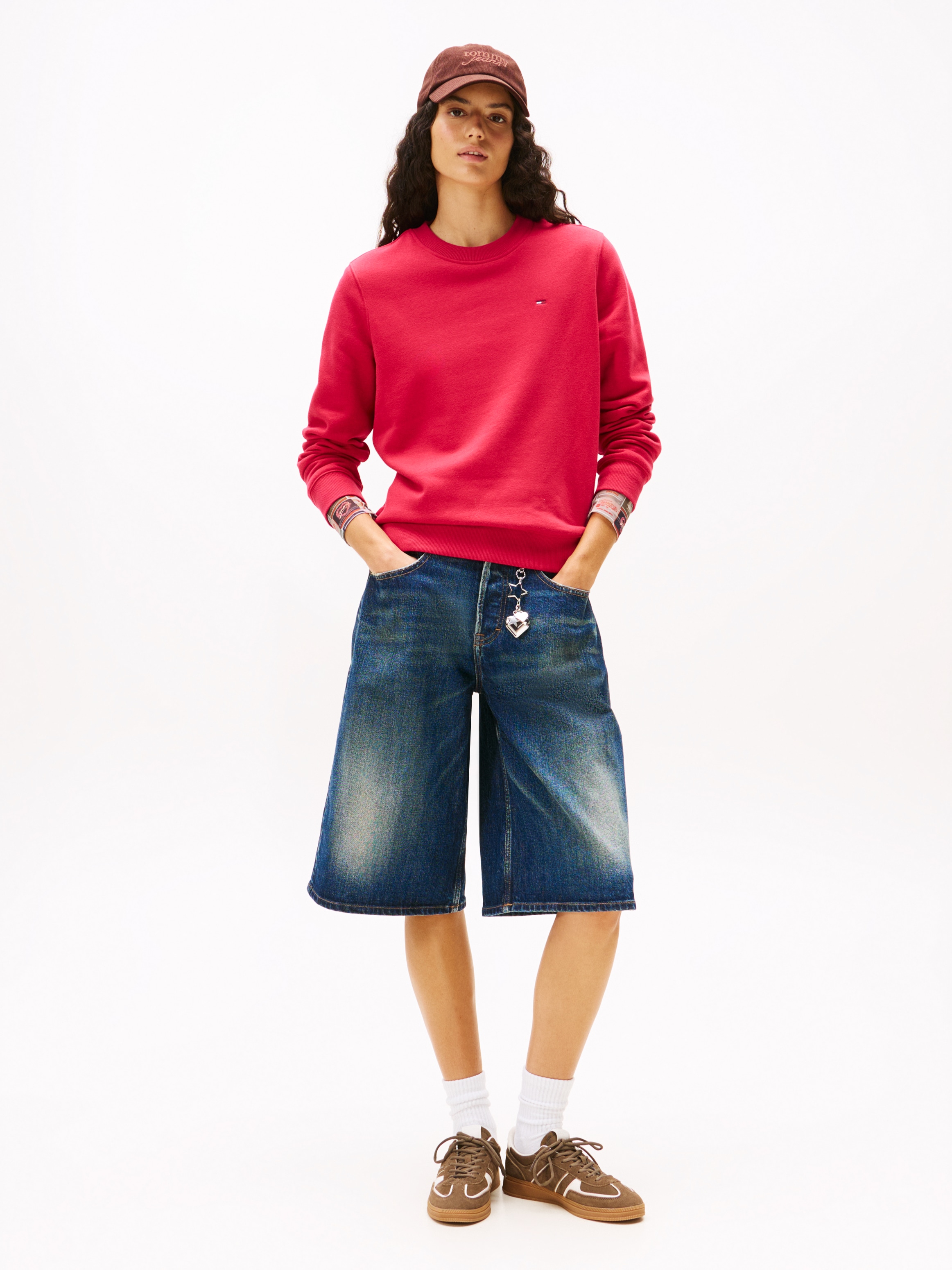 Tommy Jeans Sweatshirt »TJW REG S FLAG CREW«, mit Logostickerei