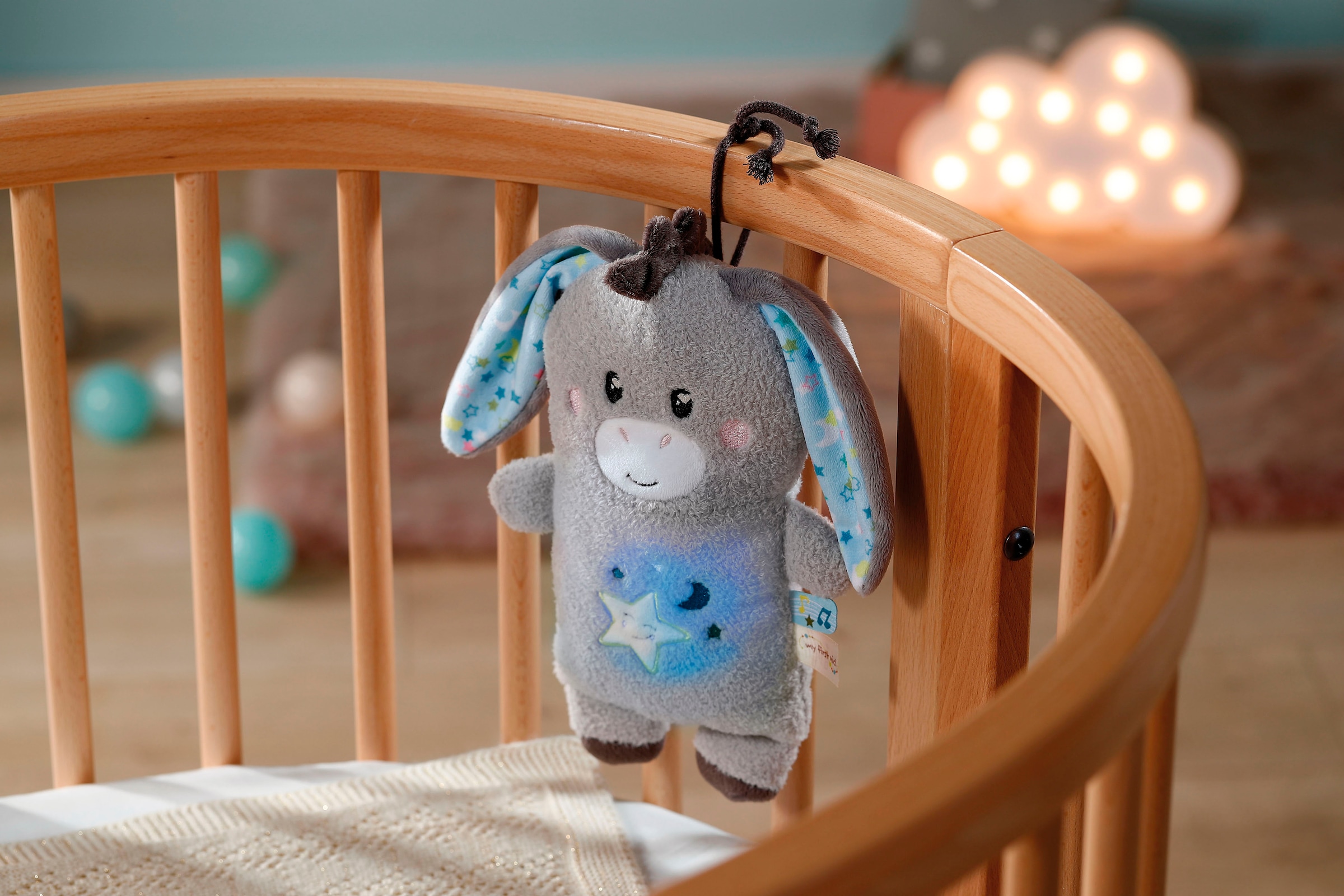 Nici Kuscheltier »My First NICI, Esel Littledoo 25 cm«, Baby Einschlafhilfe; mit Licht und Sound