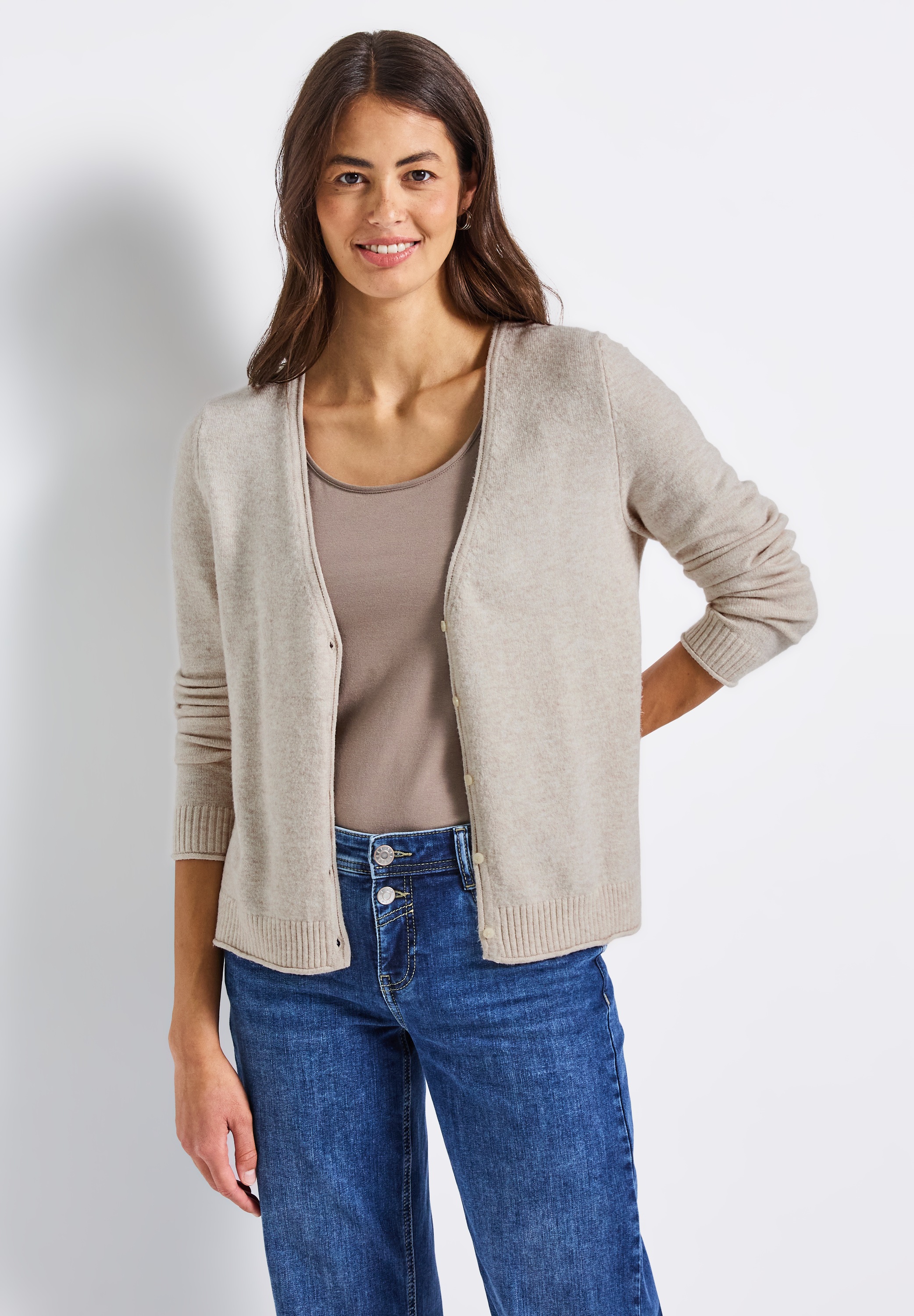 STREET ONE Cardigan aus Baumwolle mit Stretchanteil günstig online kaufen
