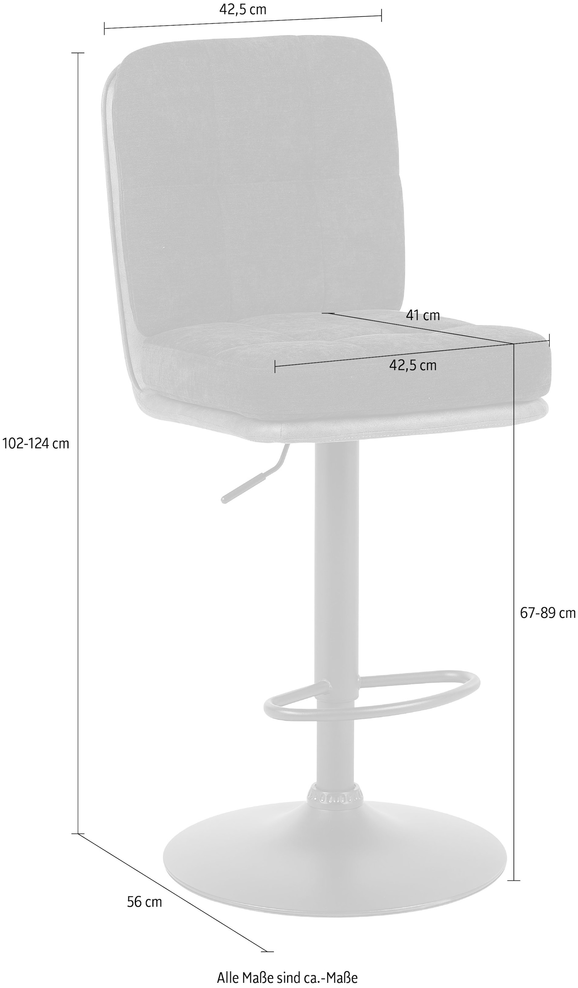 HELA Barhocker »VILA« Set, 2 Stk. tlg. 360° drehbar, höhenverstellbar, Materialkombi