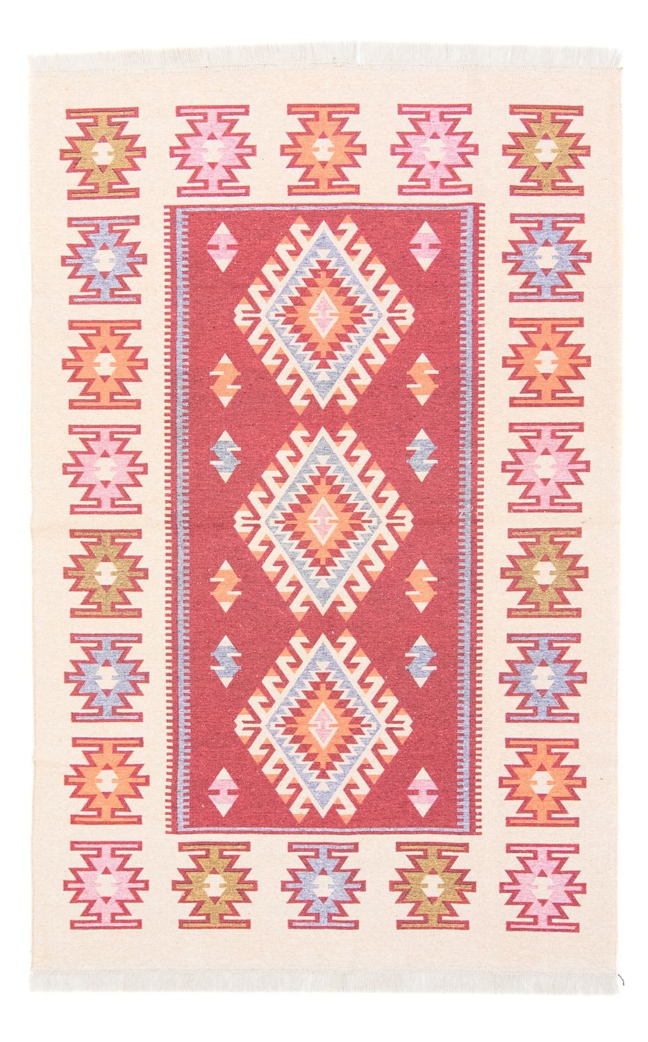 morgenland Wollteppich »Kelim Teppich - Trendy »Ariz« Rechteckig«, rechteckig, 0,5 mm Höhe, Flachgewebe