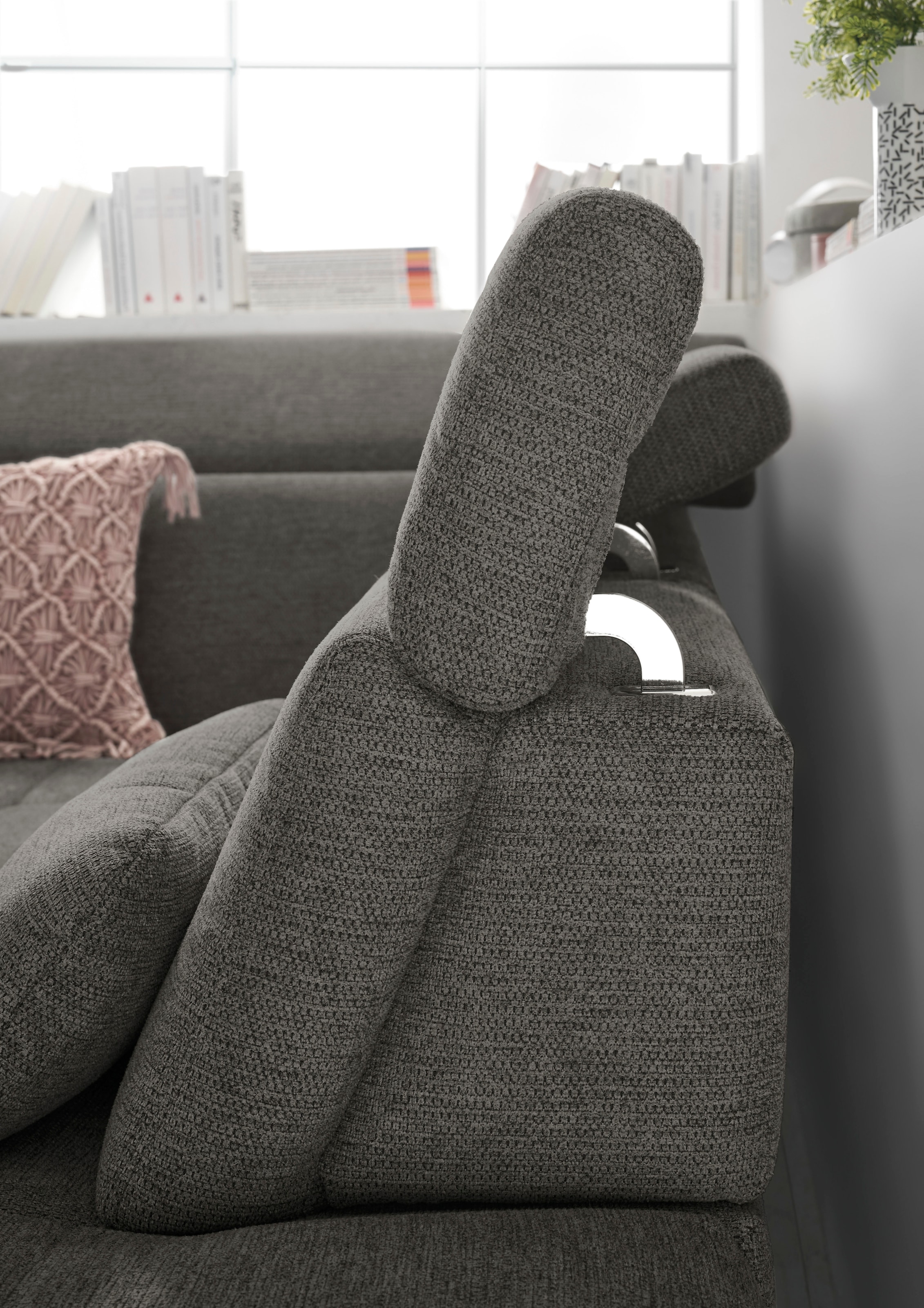 set one by Musterring Ecksofa »SO 3400 Sitzhöhe 47cm oder 49cm, Sitztiefe verstellbar, B/T 317/220 cm«, Kaltschaumpolsterung, Flachgewebe, whlw. mit weiteren Funktionen