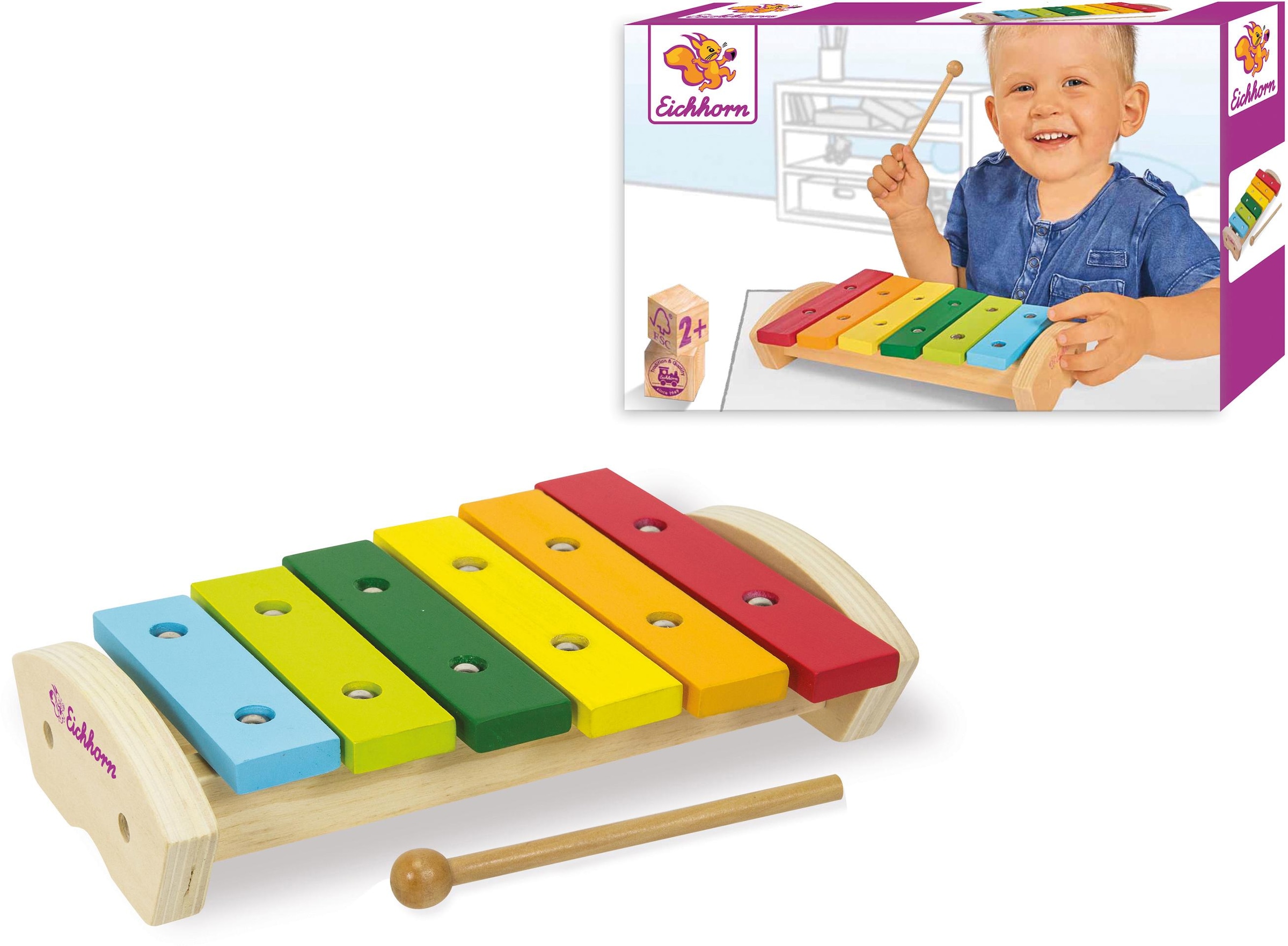 Spielzeug-Musikinstrument »Xylophon«, aus Holz, FSC®- schützt Wald - weltweit