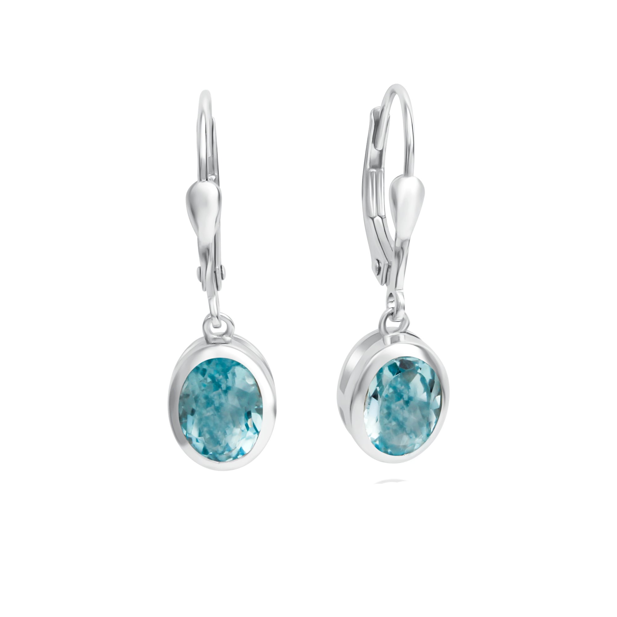 Paar Ohrhänger »925 Silber mit echten Blautopasen (beh.)«