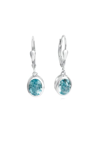 Paar Ohrhänger »925 Silber mit echten Blautopasen (beh.)«