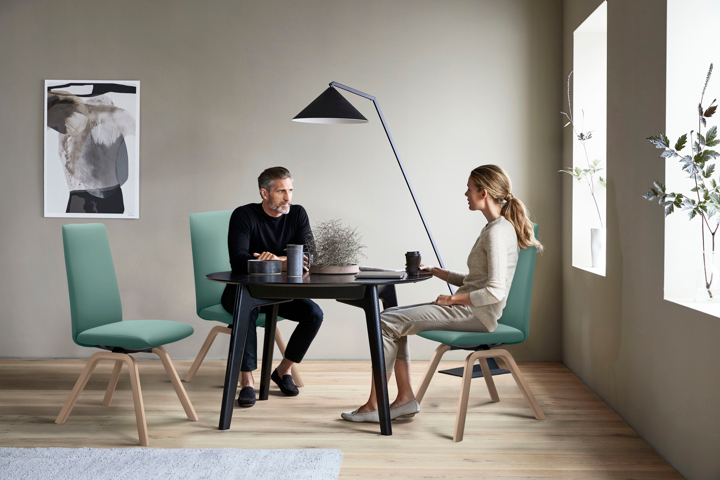 Stressless® Polsterstuhl »Laurel«, Leder PALOMA, High Back, Größe L, mit schräggestellten Beinen in Walnuss