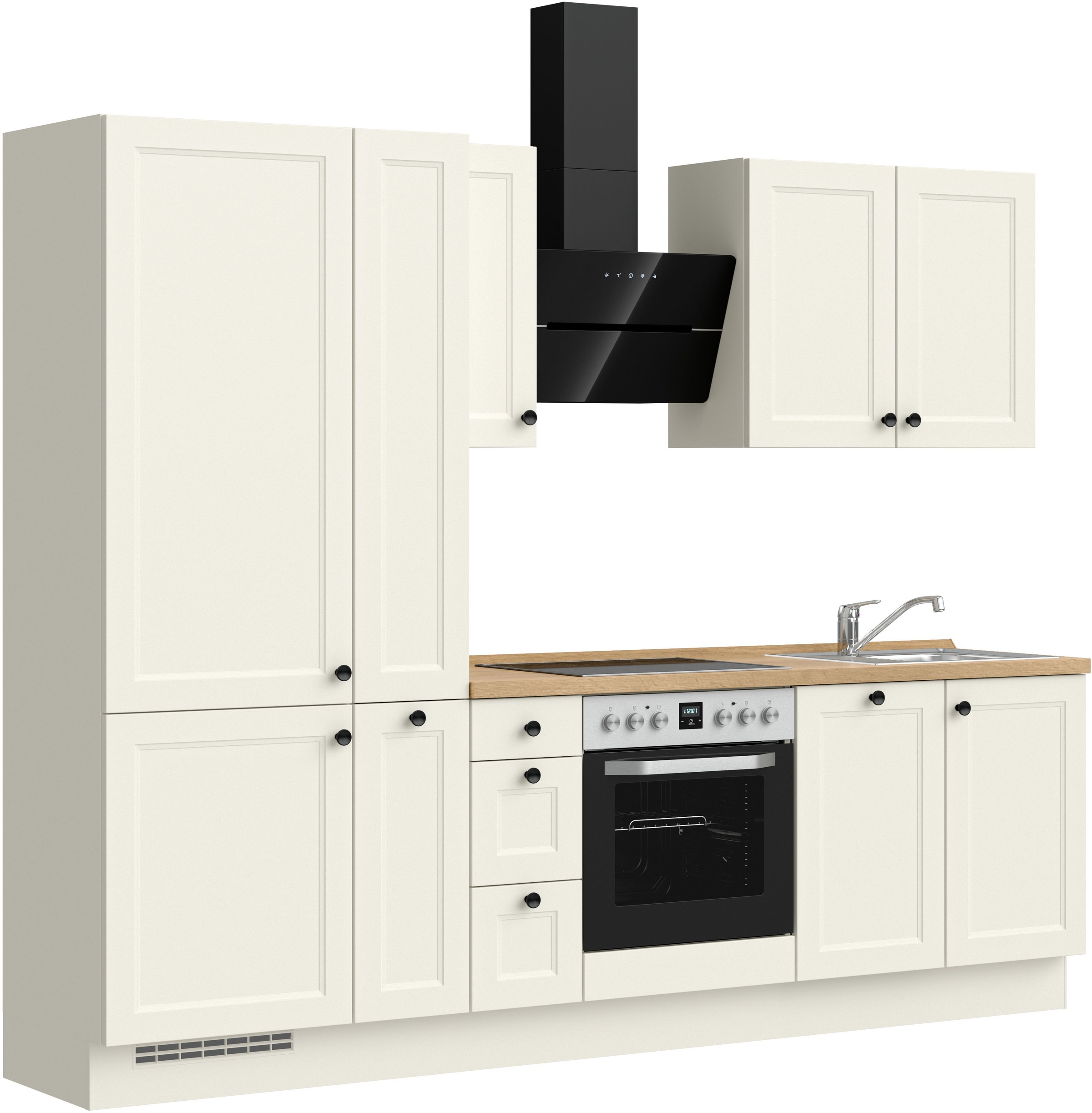 nobilia Küchenzeile ""Cascada II", NEU: individuell anpassbar mit gratis Profi-Beratung" vormontiert, Breite 270 cm, Ausrichtung wählbar, wahlw. mit E-Geräten
