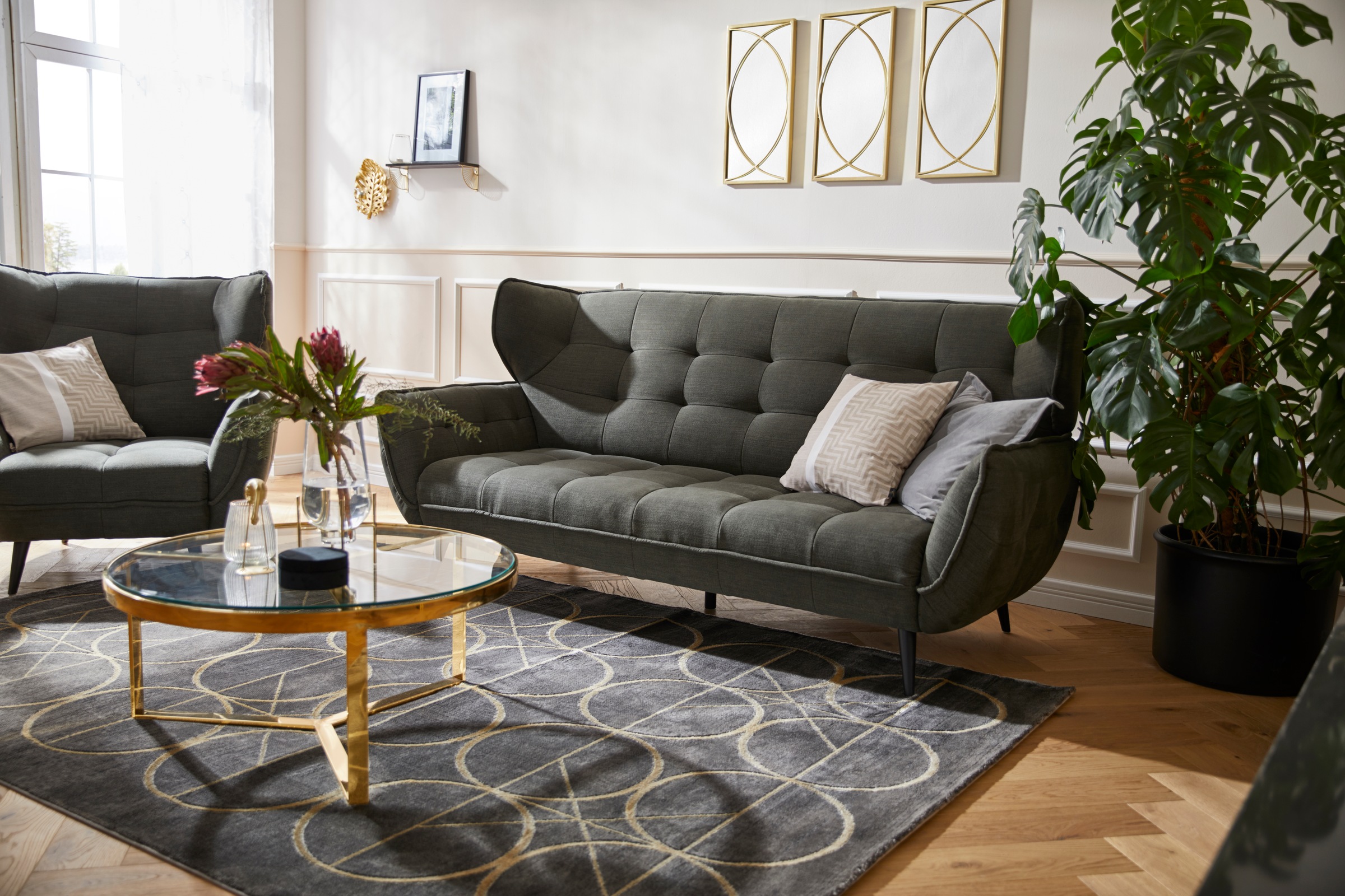 Leonique Sessel "Ariana", Stylischer Hochlehner bzw. Ohrensessel günstig online kaufen
