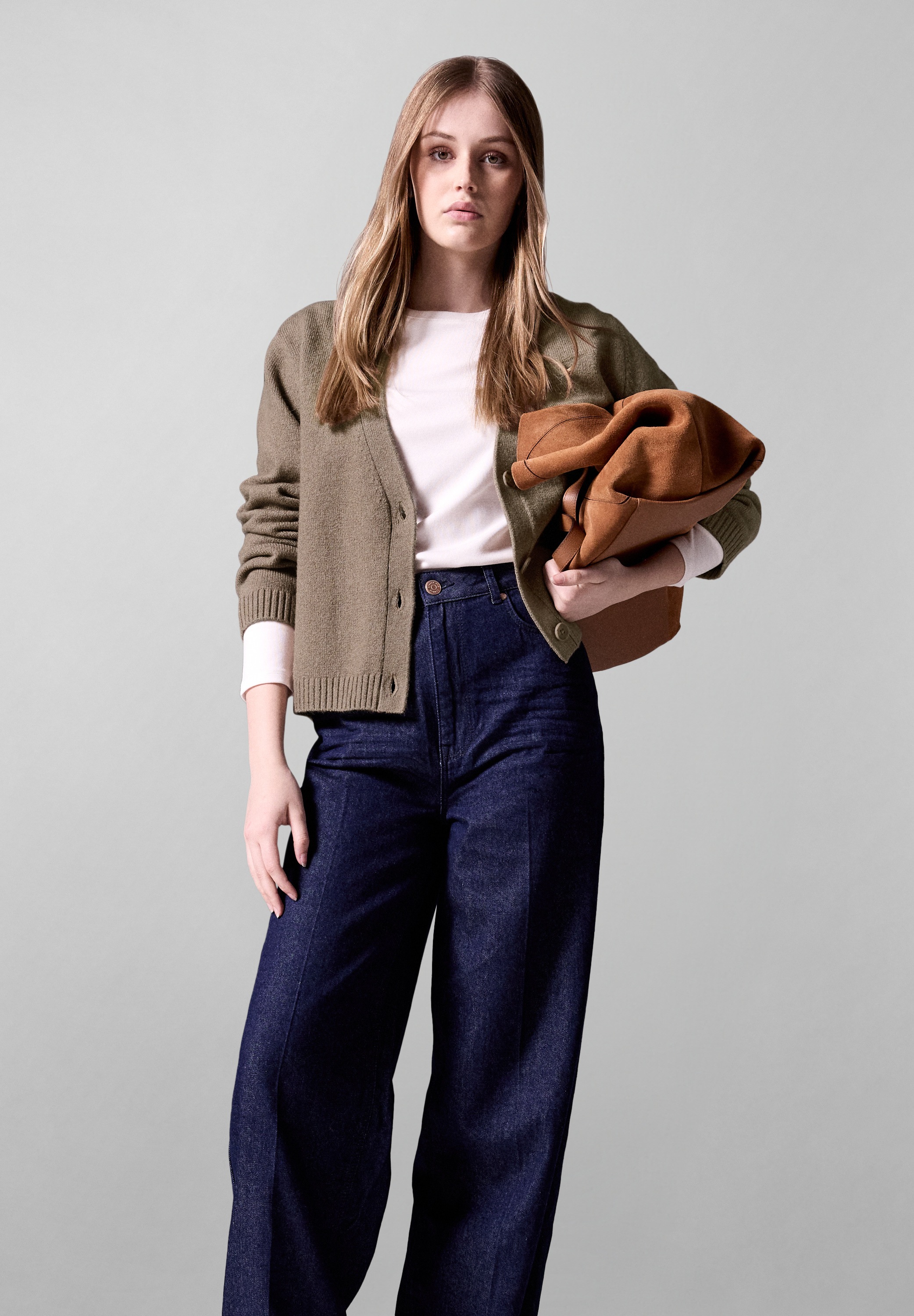 STREET ONE STUDIO Strickjacke, aus softem Materialmix