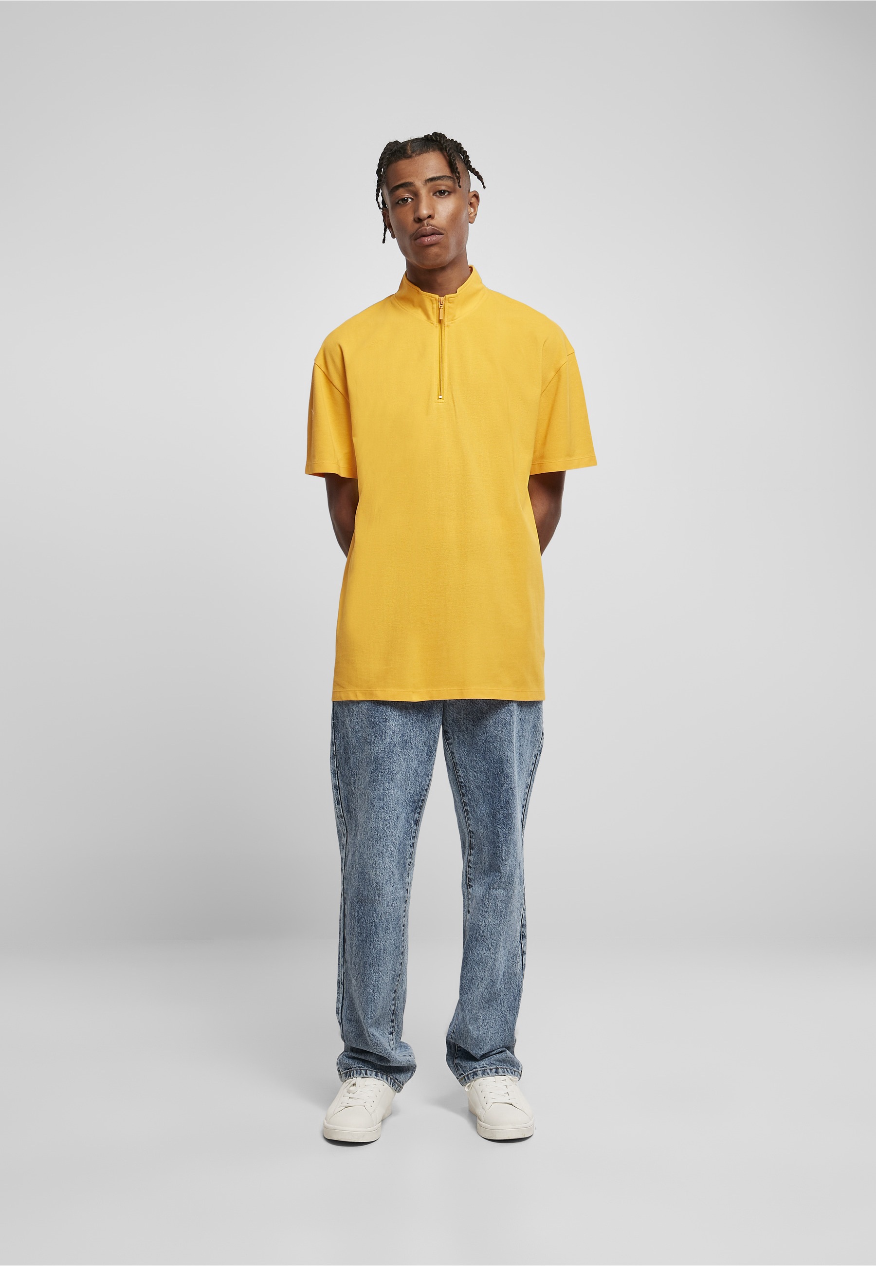 URBAN CLASSICS T-Shirt »Urban Classics Herren Boxy Zip Pique Tee« 1 Stk.