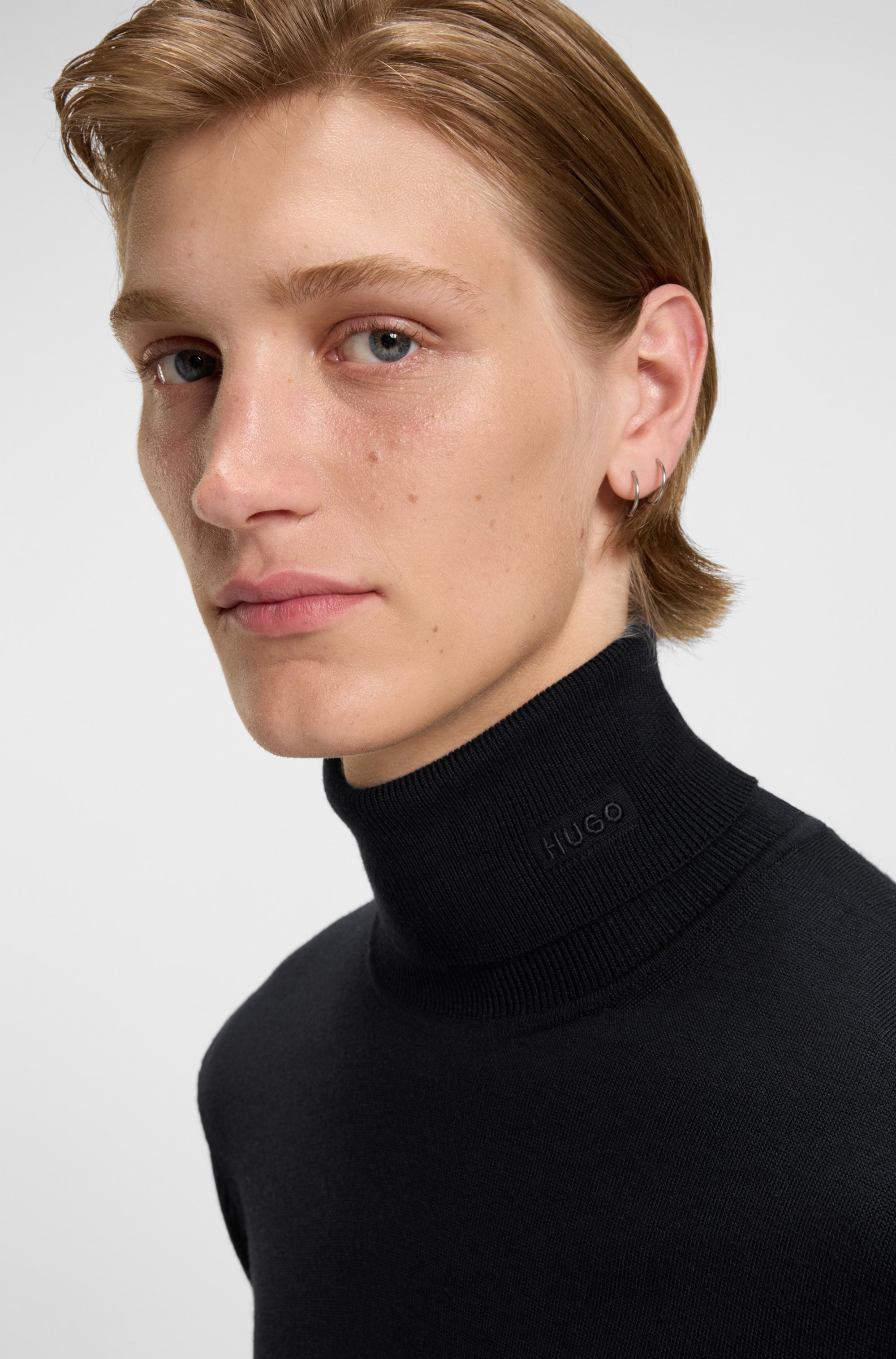 HUGO Rollkragenpullover »San Thomas-M« aus Merinowolle, regular fit