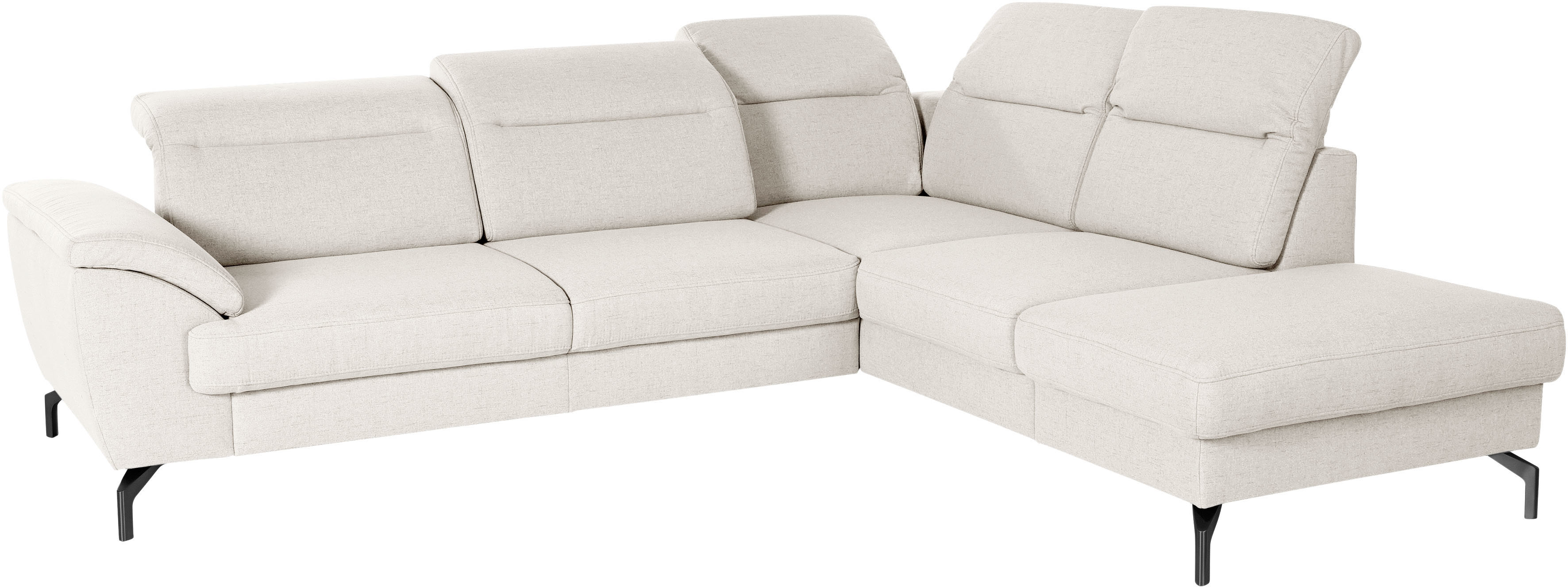 Thumbnail - sit&more Ecksofa "Percy L-Form", 15 cm Fußhöhe, Sitztiefenverstellung, wahlweise in 2 Fußfarben