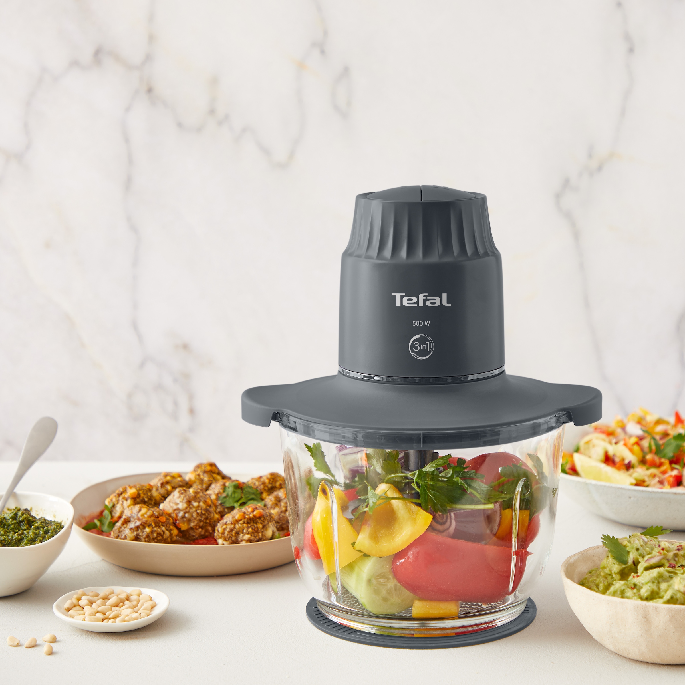 Tefal Zerkleinerer »MB6031 Choppeor«, 500 W, 2 Geschwindigkeiten, 4 Edelstahlklingen