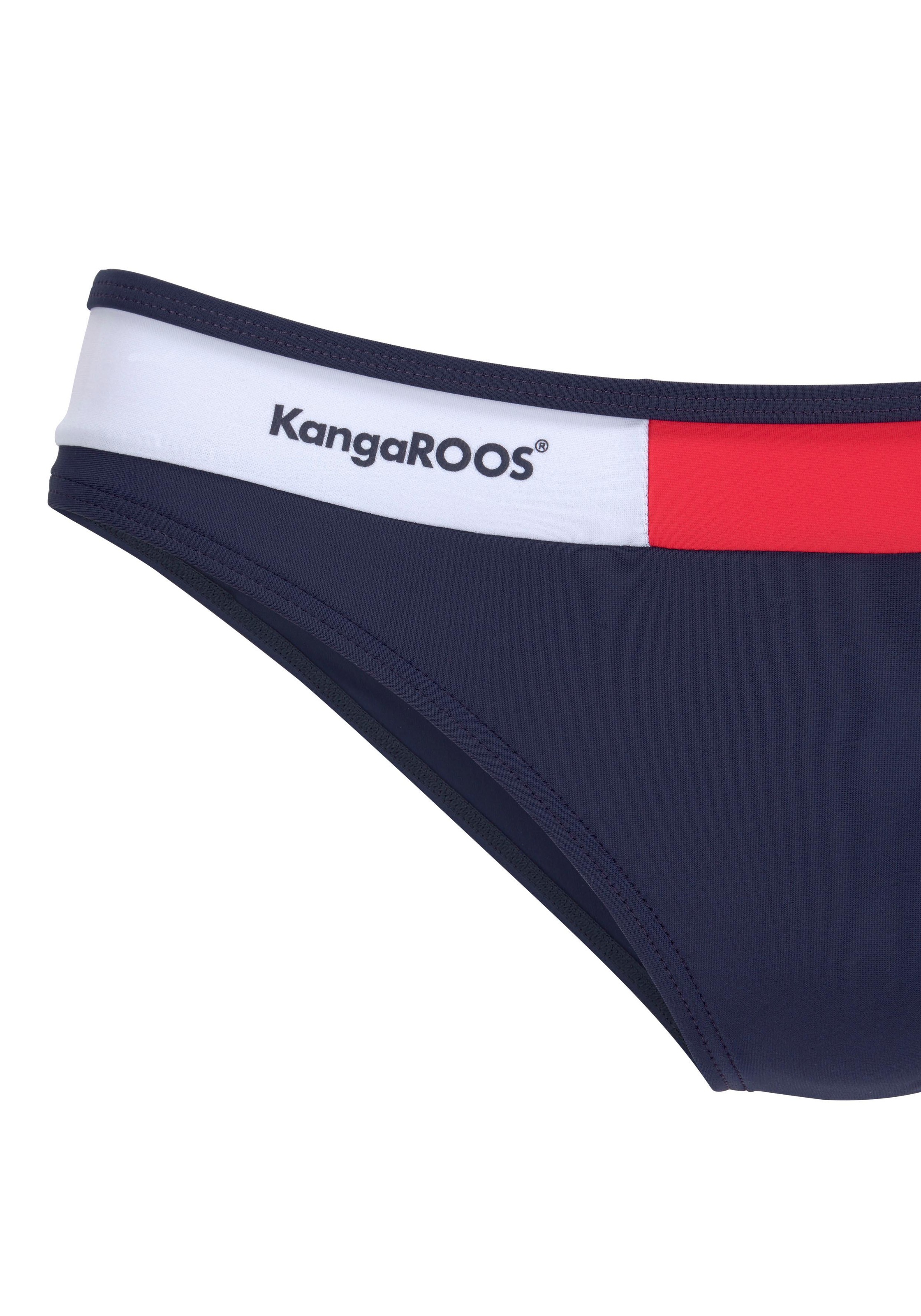 Bügel-Bikini KANGAROOS "Energy", Gr. 36, Cup C, blau (marine), Xtra Life LYCRA, Colorblocking, kontrastfarbene Details, Bikini-Sets Bügel-Bikini, mit Kontrasteinsätzen 3