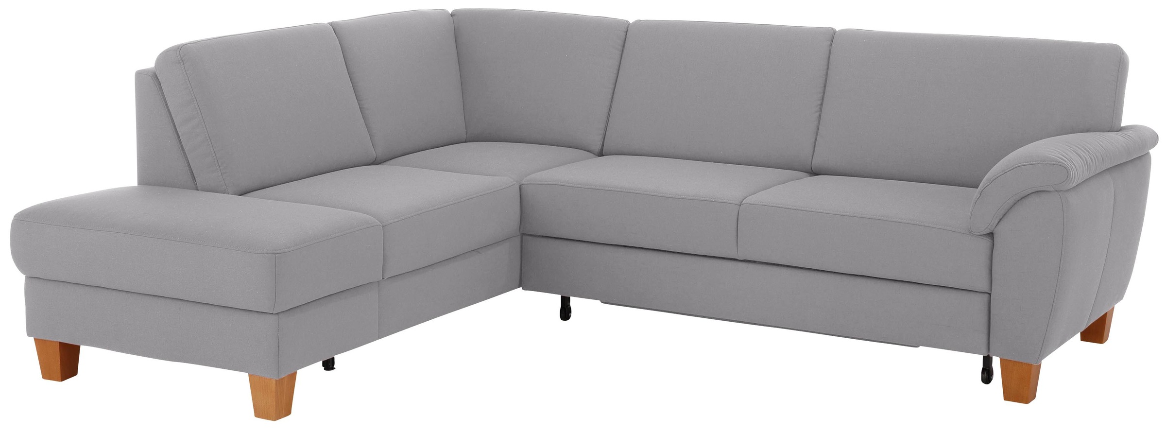 Home affaire Ecksofa »Alta L-Form«, mit Federkern und Kontrastnaht, Füße Buche eichefarben