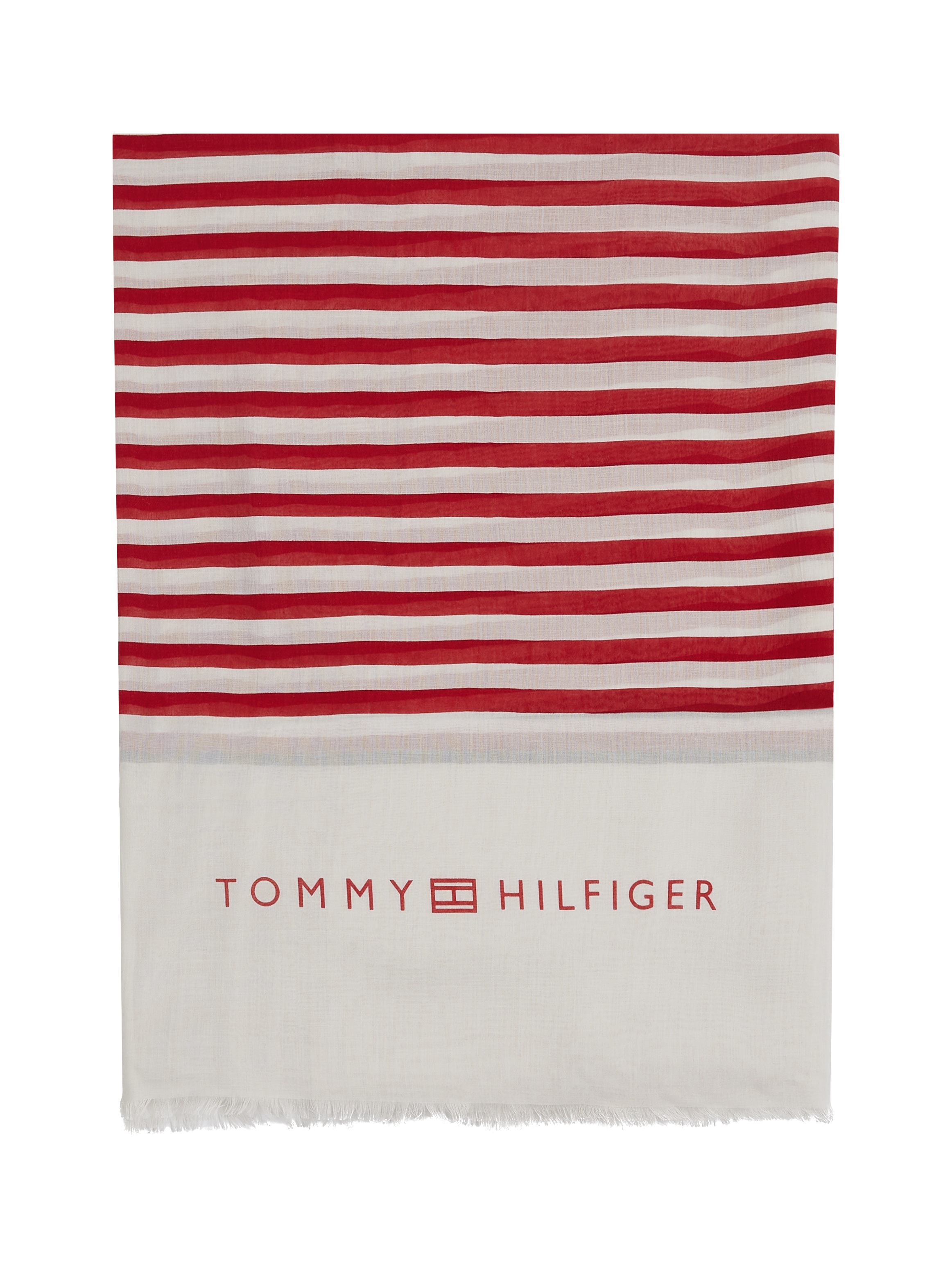 Tommy Hilfiger Schal "ESSENTIAL FLAG SCARF", Mit Streifenmuster und Farbdet günstig online kaufen