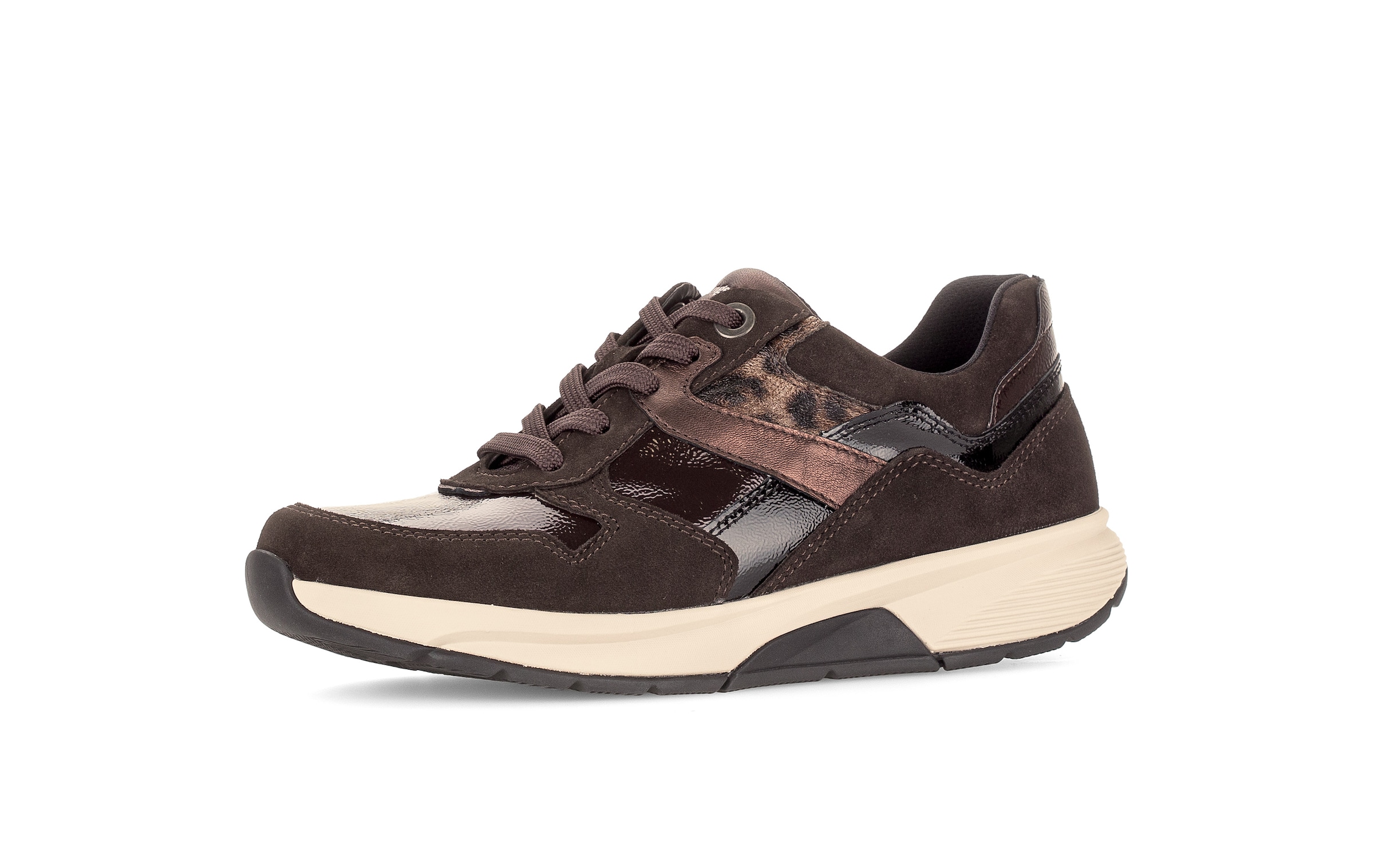 rollingsoft Keilsneaker Freizeitschuh, Halbschuh, Schnürer mit Kontrastbesätzen