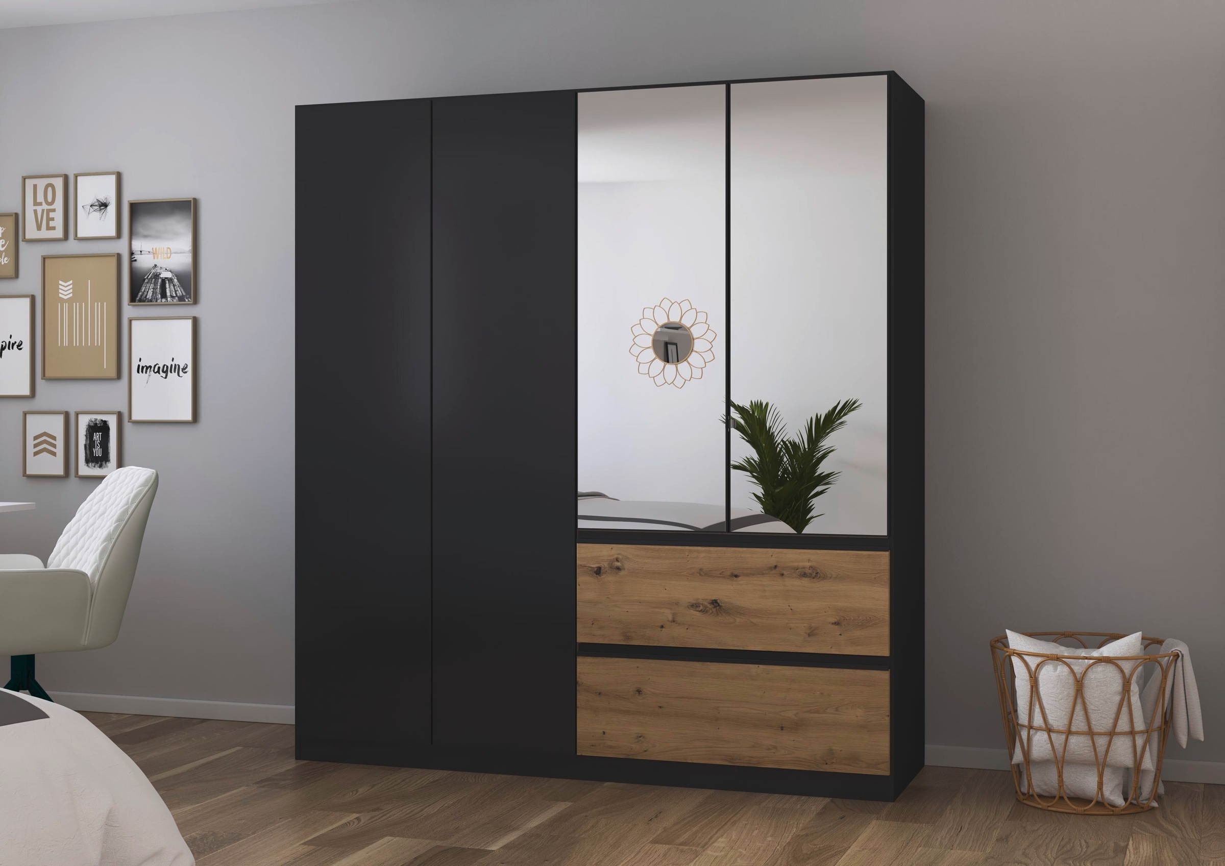 rauch Drehtürenschrank "Kleiderschrank Schrank Garderobe Wäscheschrank Schl günstig online kaufen