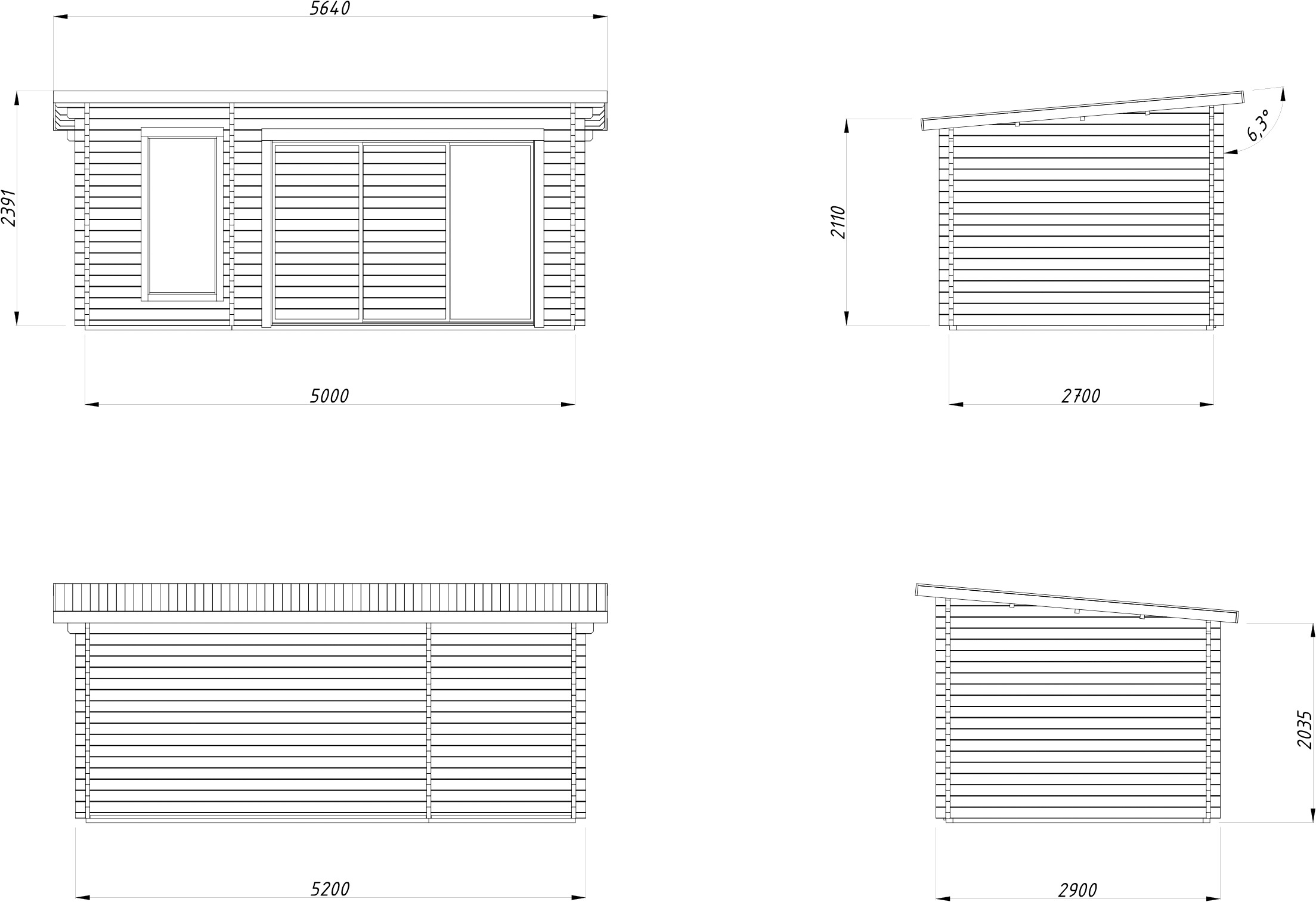Palmako Sauna »Sanna 12,8 m² Slide Plus«