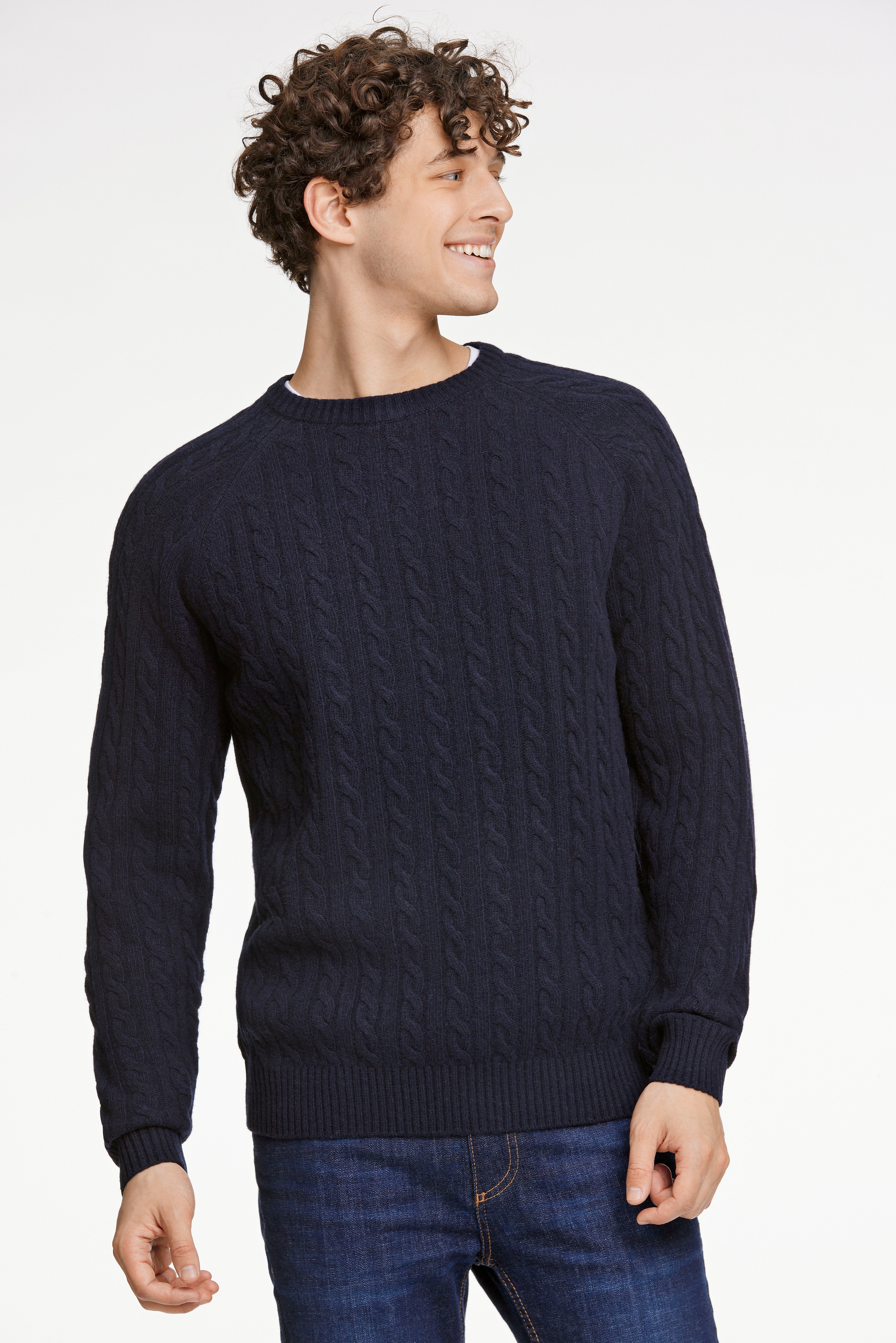 LINDBERGH Strickpullover, mit Zopfmuster und aus Wolle günstig online kaufen