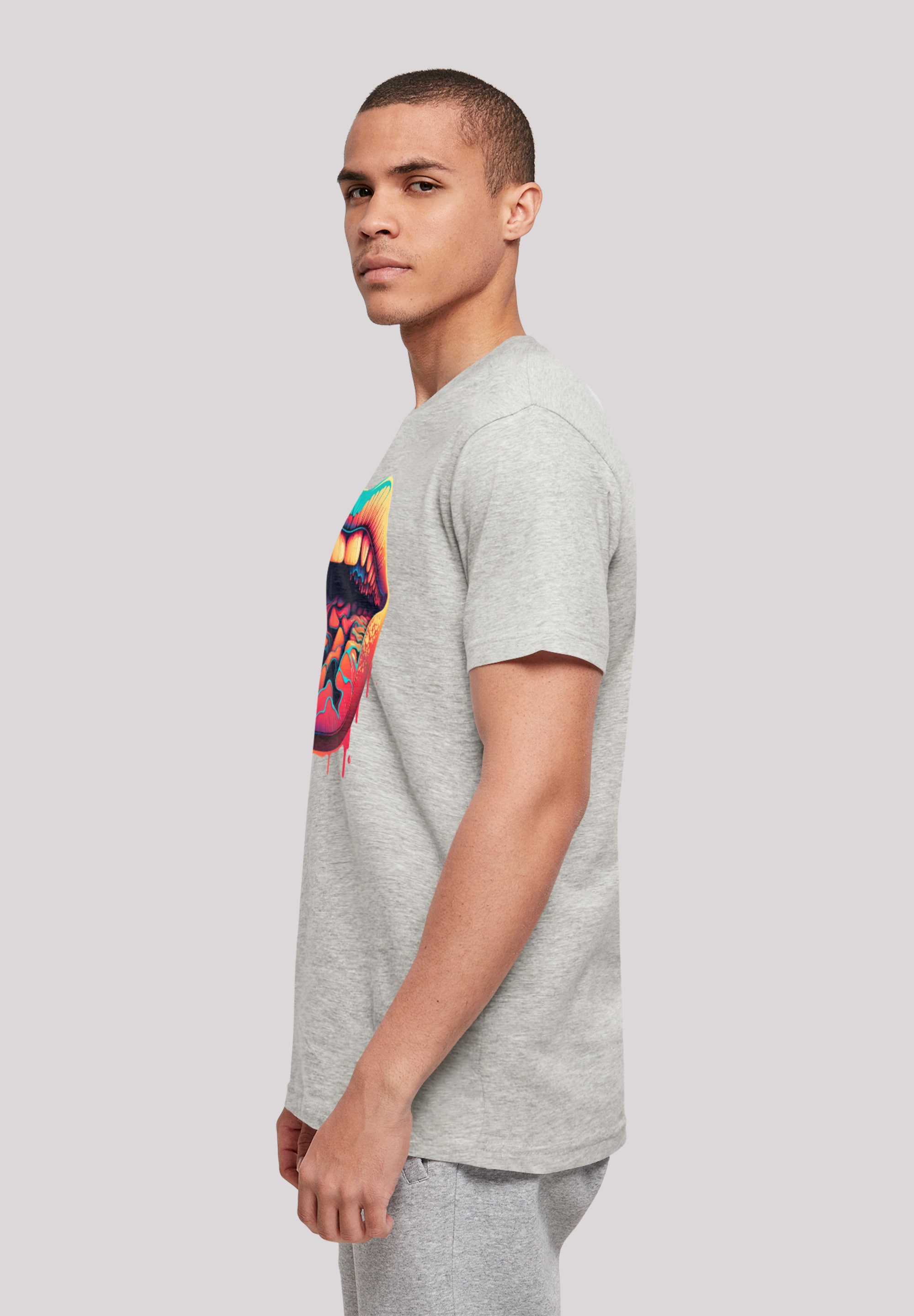 F4NT4STIC T-Shirt »Drooling Lips TEE UNISEX«, Print