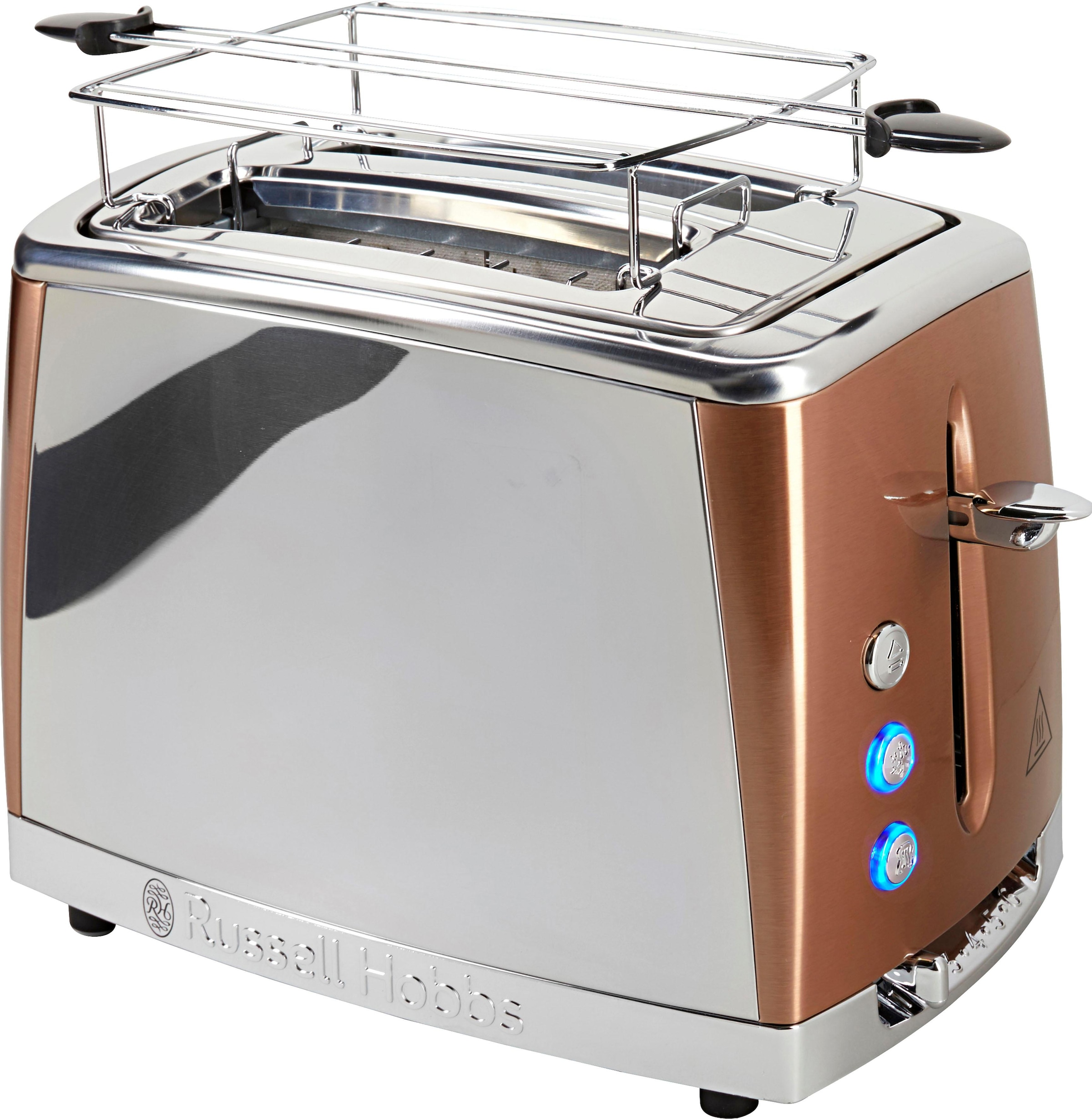 RUSSELL HOBBS Toaster "Luna Copper Accents 24290-56" 2 kurze Schlitze für 2 günstig online kaufen