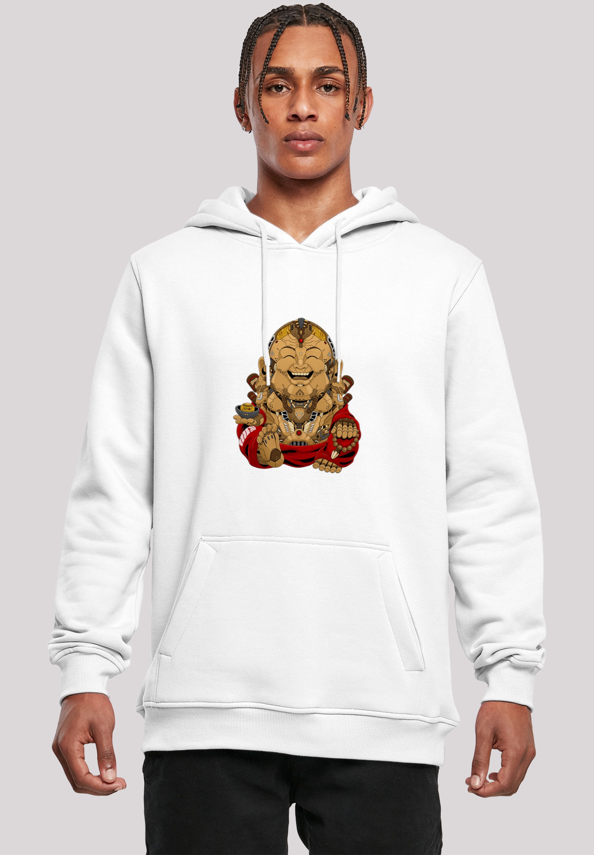 Sweatshirt »Happy Cyber Buddha«, Print