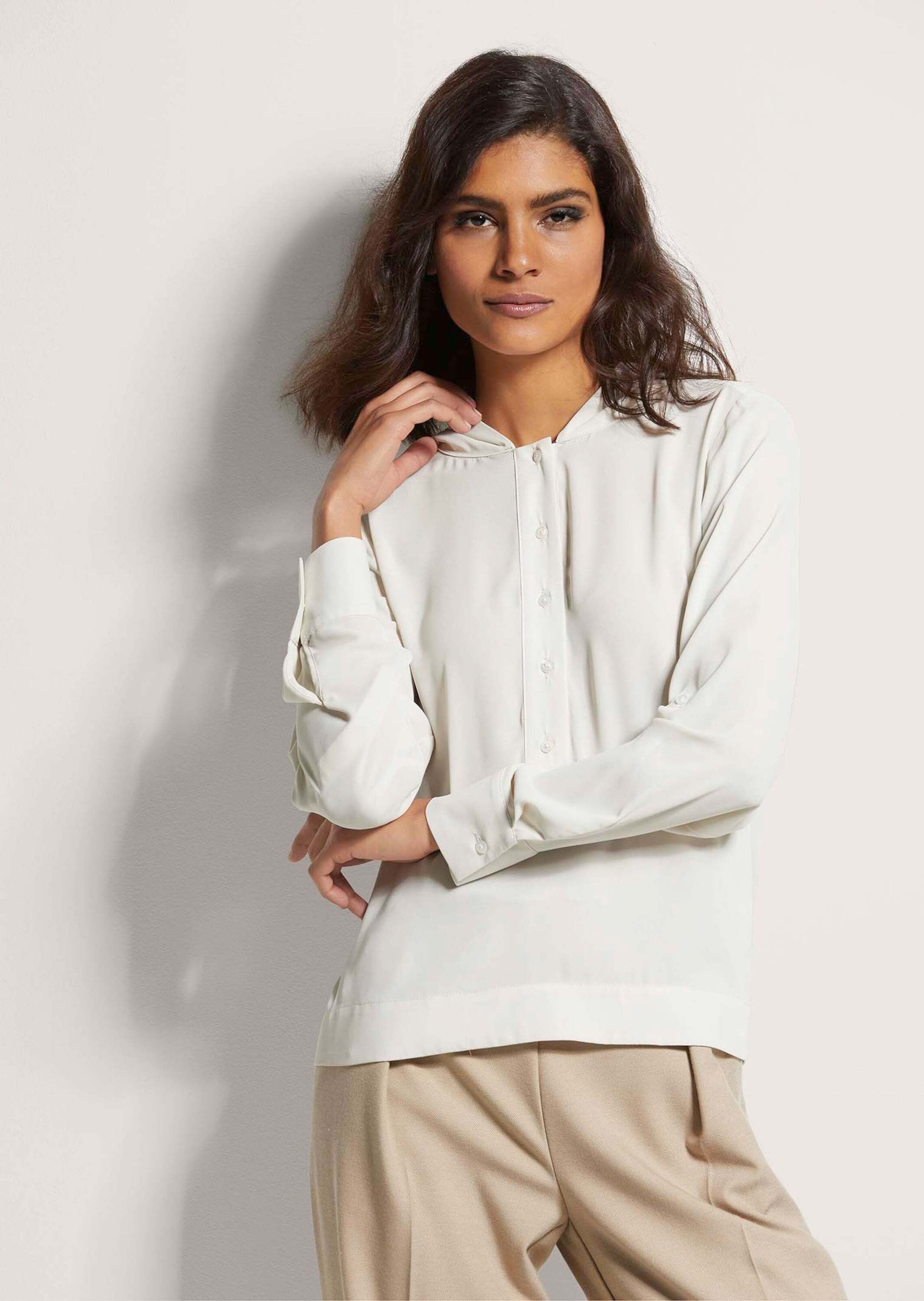 MADELEINE Langarmbluse »Bluse Schlupfbluse mit Kapuze«