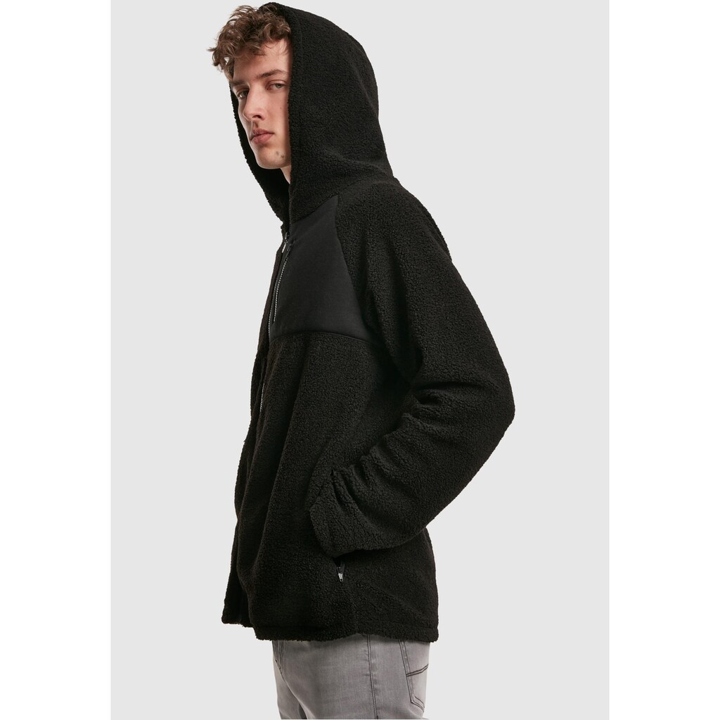 URBAN CLASSICS Allwetterjacke »Urban Classics Herren Hooded Sherpa Zip Jacket«, (1 St.), mit Kapuze