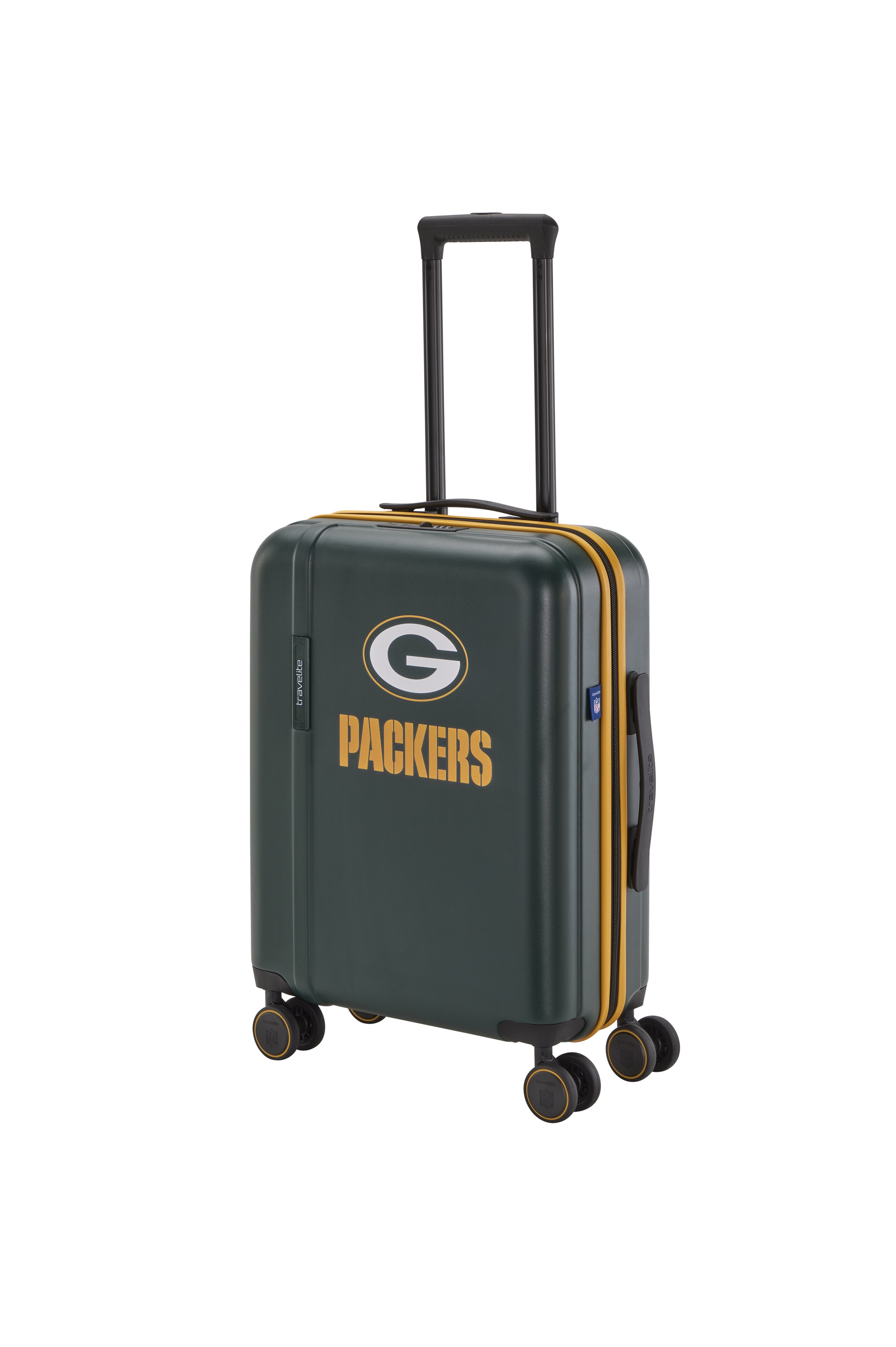 travelite »travelite x NFL Koffer Hartschale« 36 l 4 Rollen mit TSA-Schloss und 4 Doppelrollen – offizielles NFL-Teamdesign