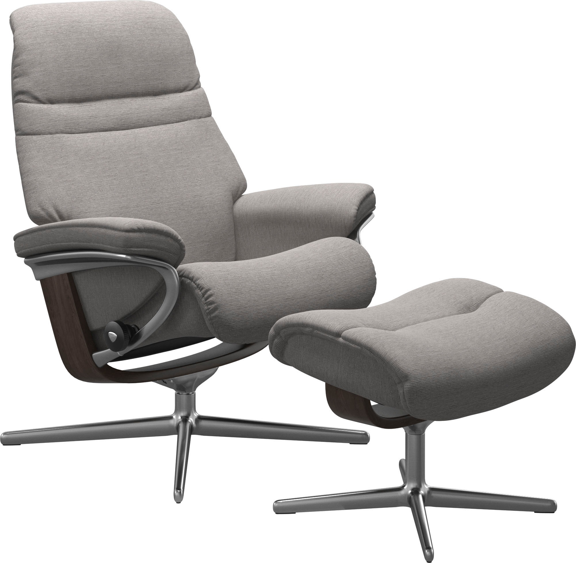 Stressless Fußhocker "Sunrise", mit Cross Base, Größe S, M & L, Holzakzent Wenge