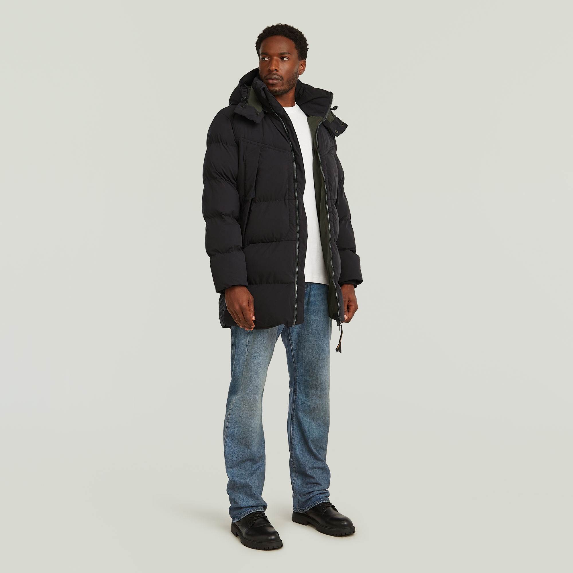G-STAR Parka »G-Whistler Padded Hooded 2.0« mit Kapuze mit Stehkragen, abnehmbare Kapuze