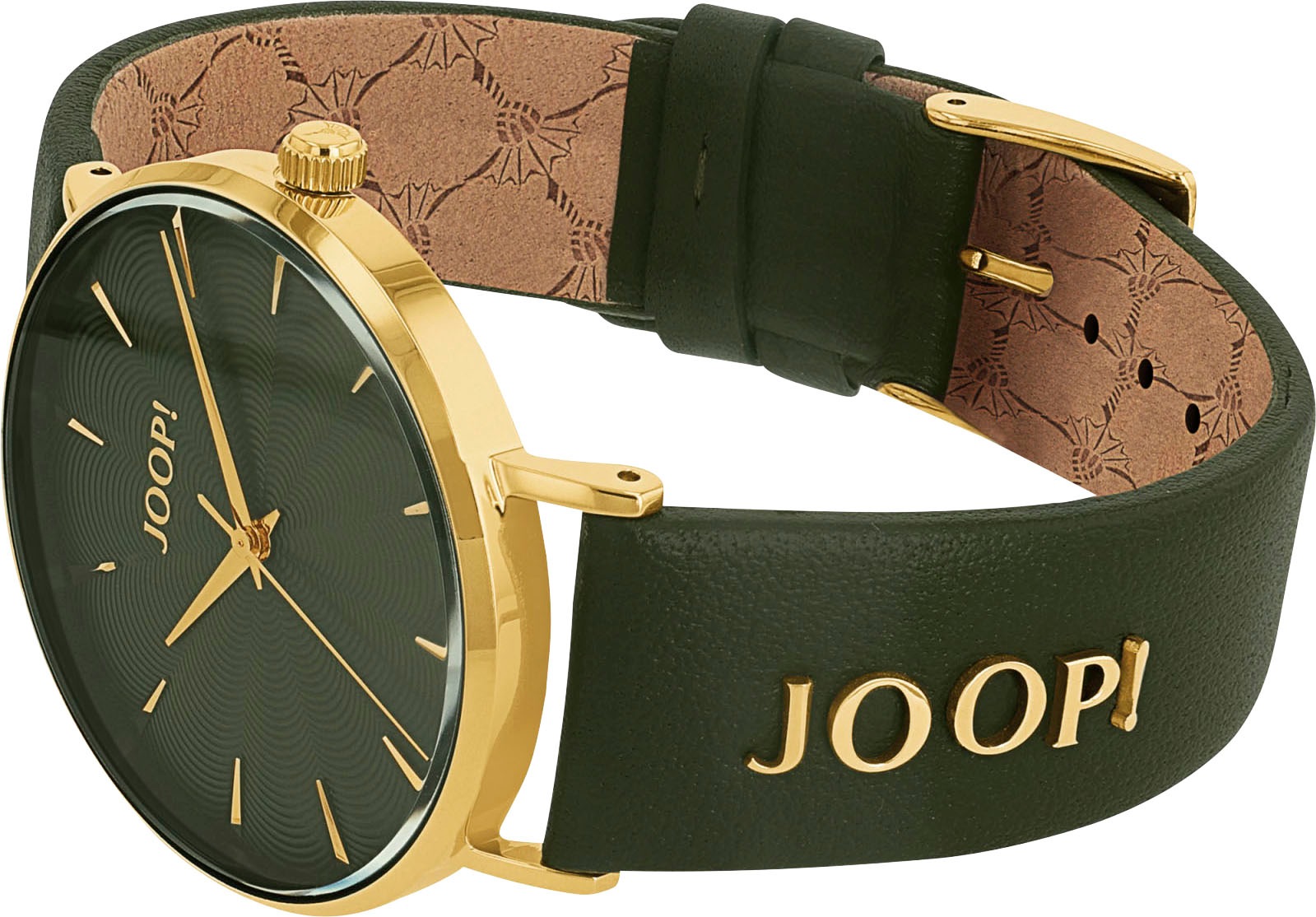 JOOP! Quarzuhr, Armbanduhr, Damenuhr, analog, Lederarmband