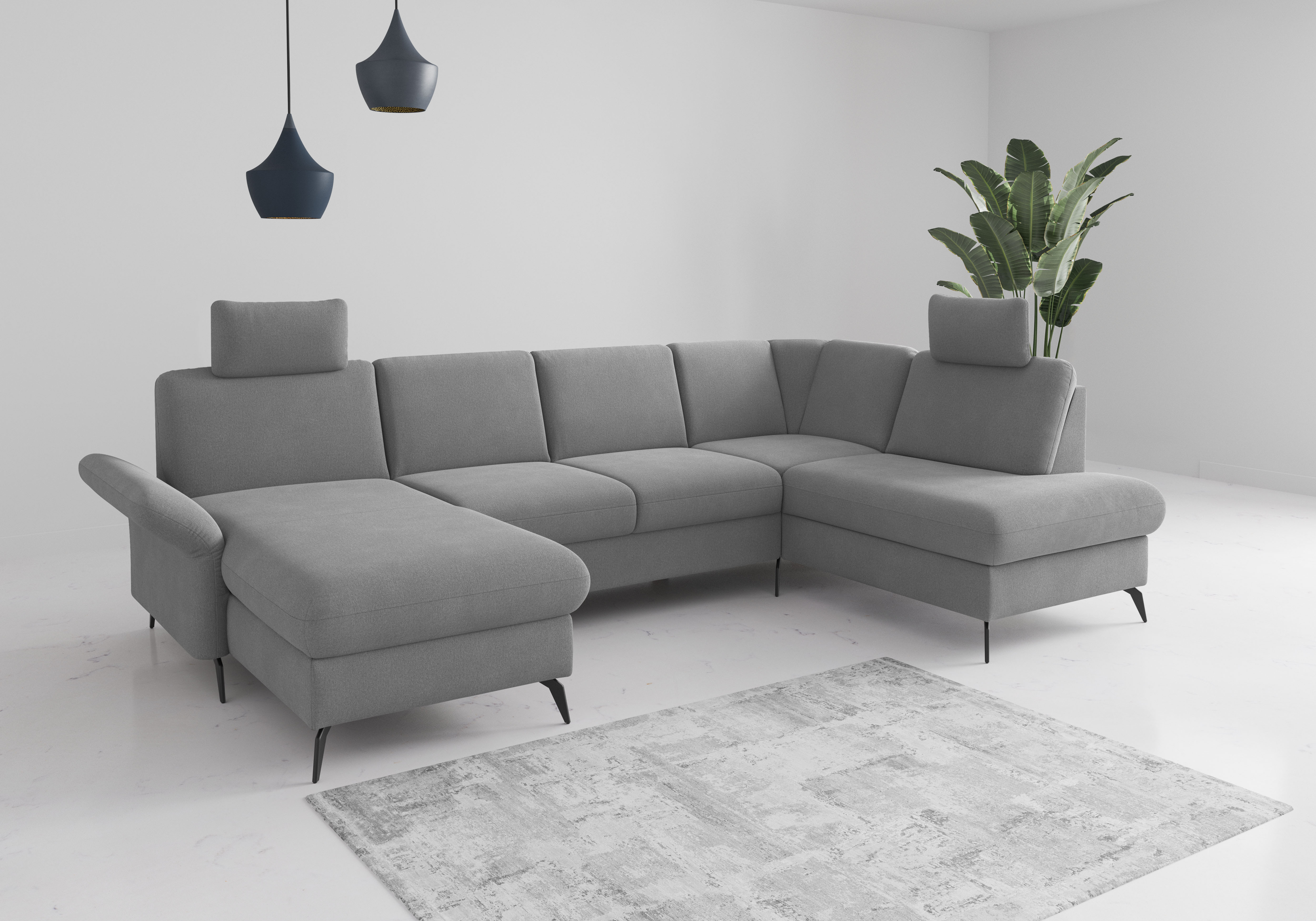 OTTO home Wohnlandschaft "Rochelle" wahlweise mit Schlaffunktion, Bettkasten und Armteilverstellung