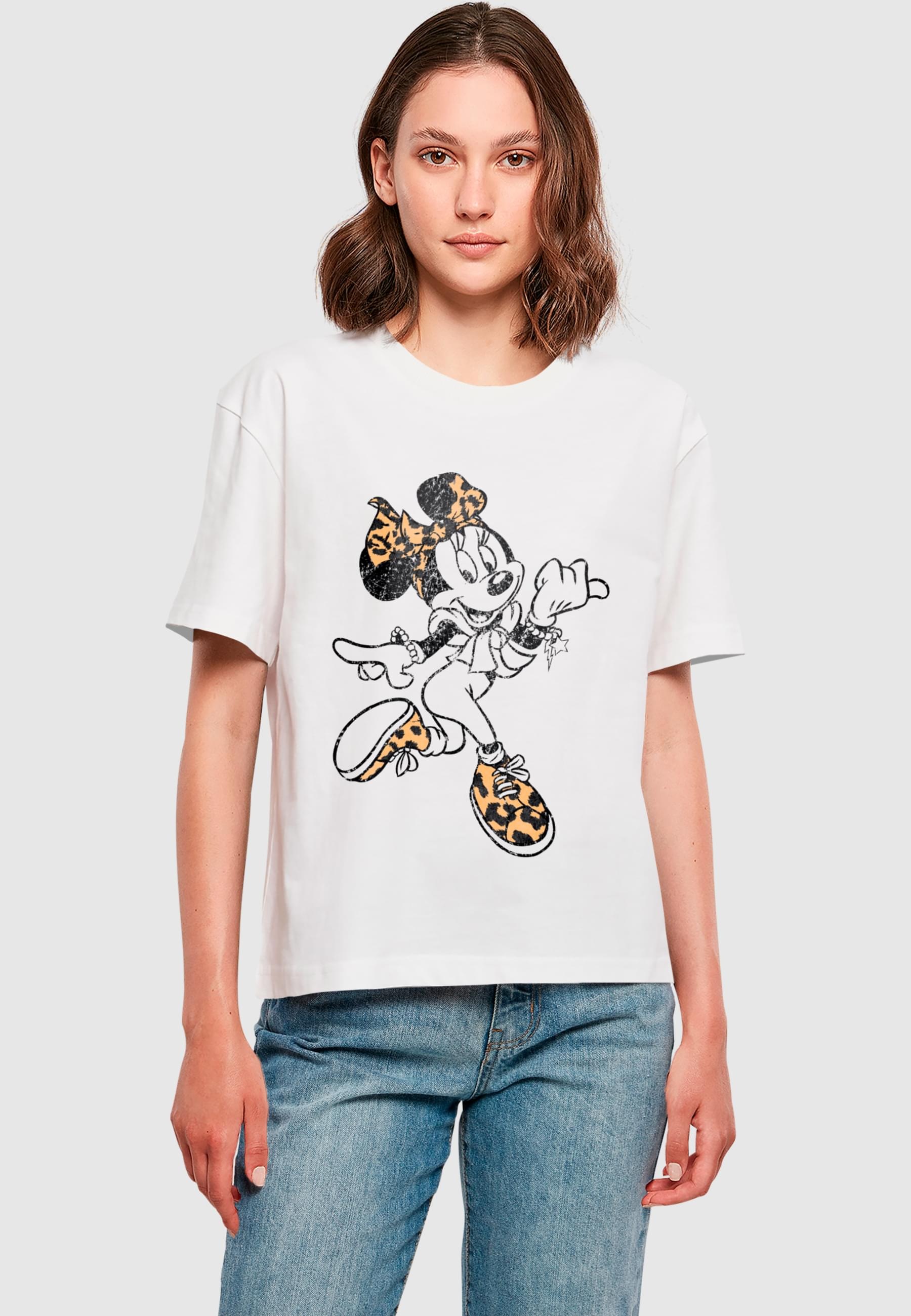 Thumbnail - Merchcode T-Shirt "Merchcode Minnie Mouse Leo Tee" 1 Stk. tlg.