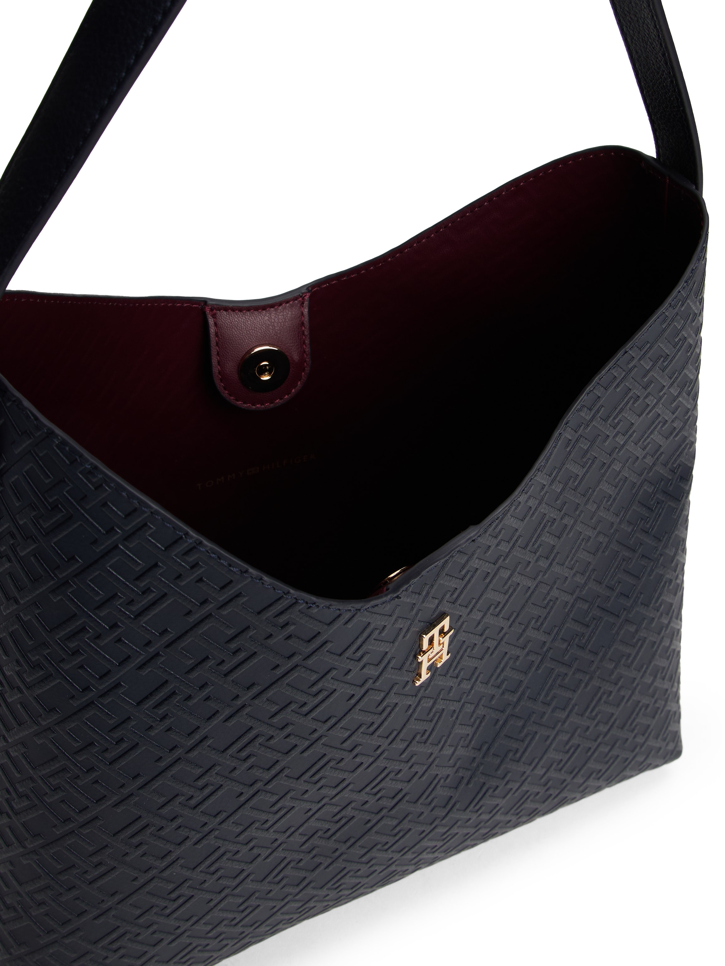 Tommy Hilfiger Schultertasche »TH ICON SHOULDER BAG MONO« , Damen Tragetasche, Shopper mit TH-Label