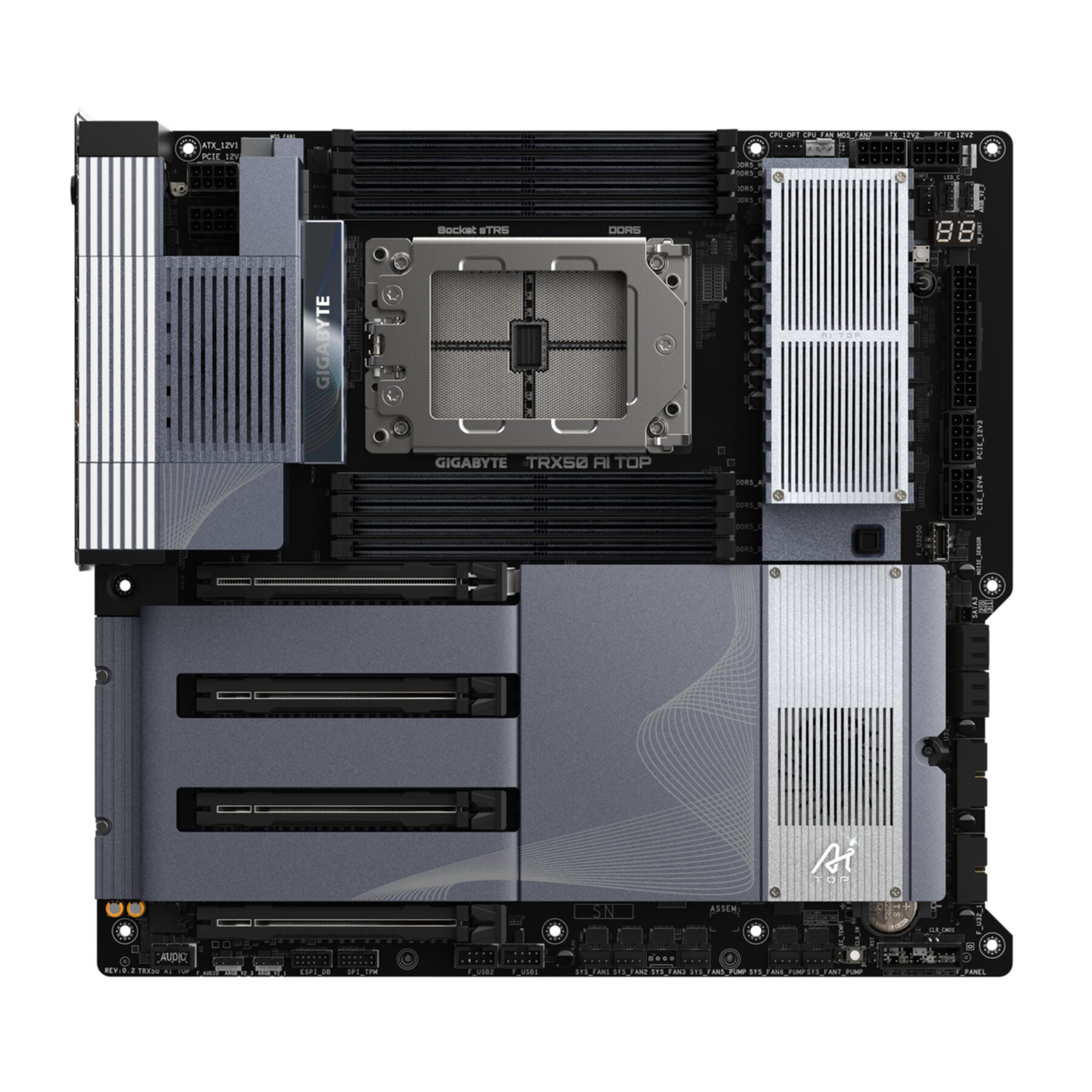 Gigabyte Mainboard »TRX50 AI TOP Motherboard - Unterstützt AMD Ryzen PRO 7000 CPUs, 16+8+4«