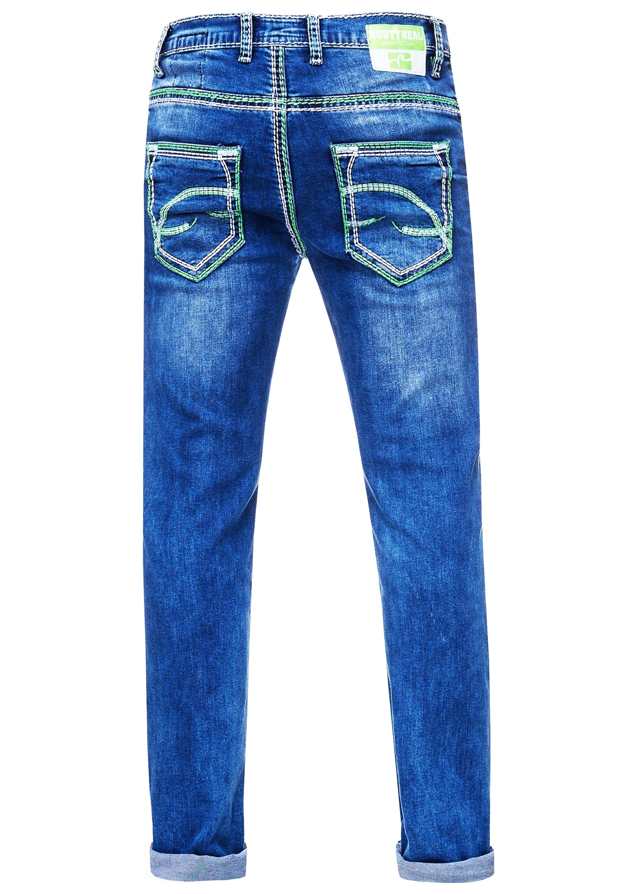 Rusty Neal Straight-Jeans »LEVIN 2«, mit angesagten Ziernähten