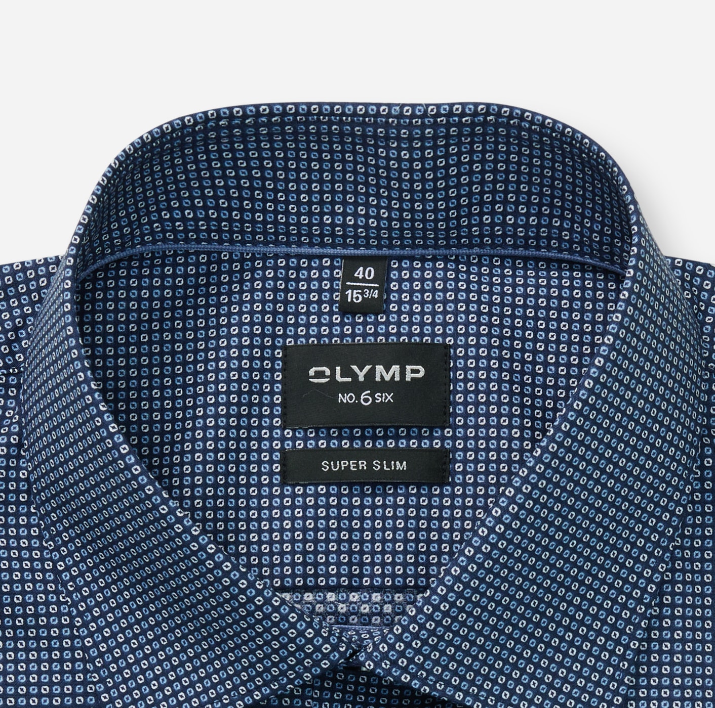 OLYMP Langarmhemd »No 6 six«, super slim, New York Kentkragen, gemustert, Businesshemd