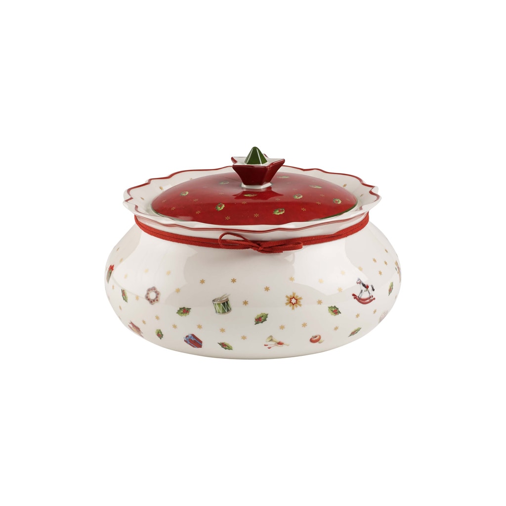 Weihnachtsfigur VILLEROY & BOCH, bunt, Dekofiguren, "Dose Toy's Delight ø 20,5 cm bunt"