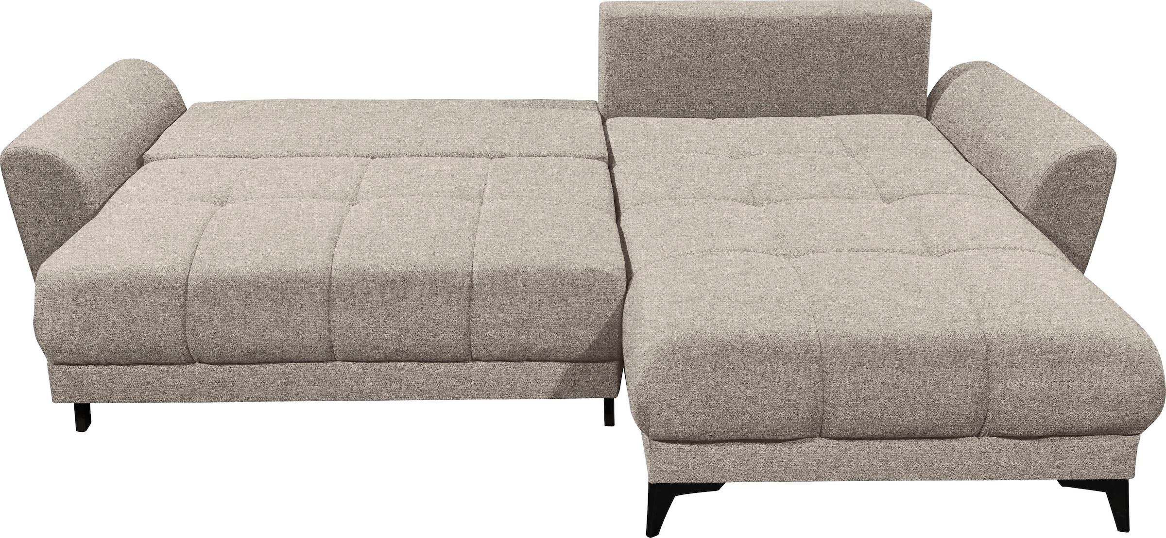 ED EXCITING DESIGN Ecksofa »Bern L-Form«, mit Bettfunktion, Bettkasten & 3 Zierkissen