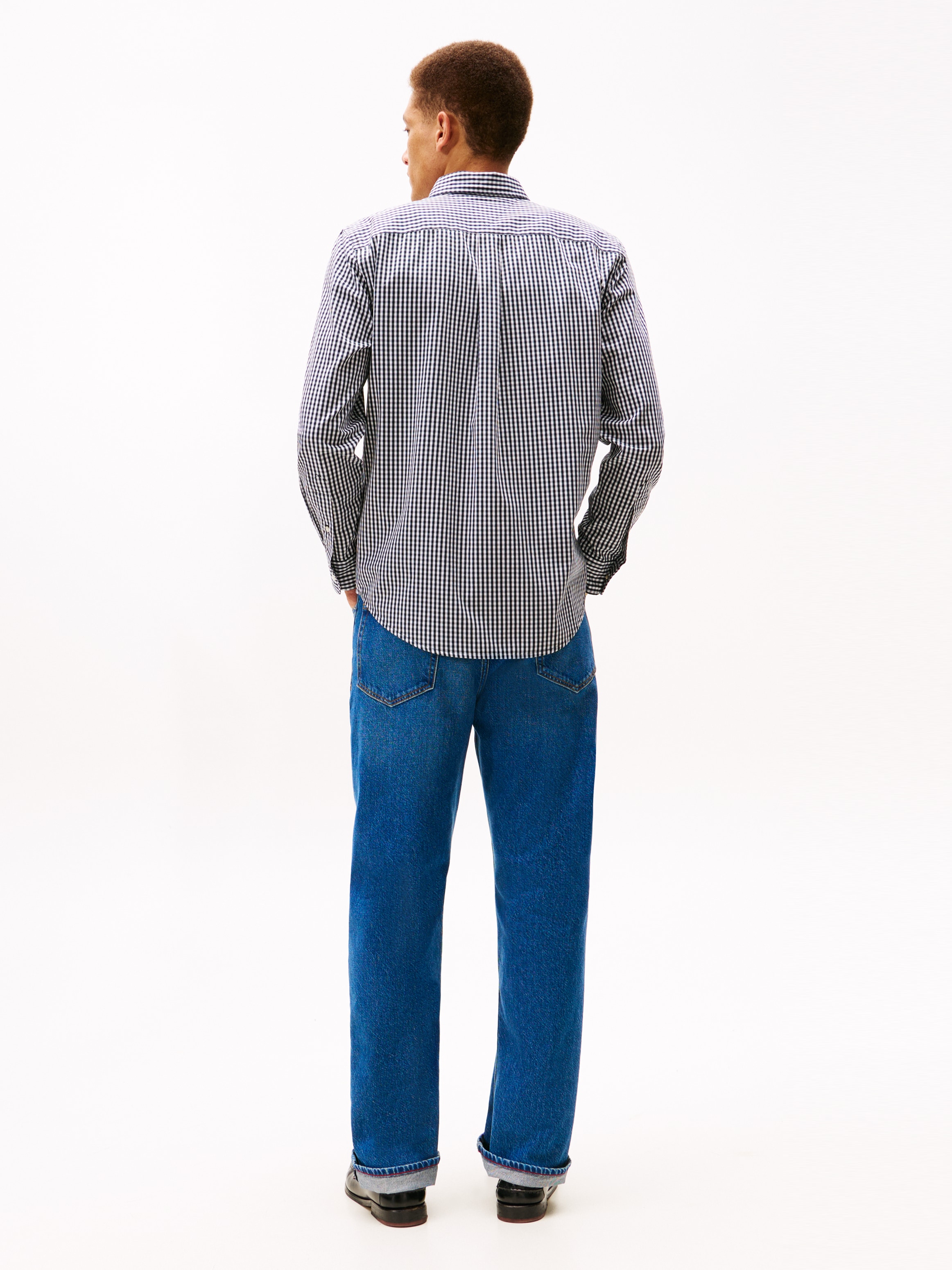 Tommy Hilfiger Langarmhemd »FLEX POPLIN BIG GINGHAM« regular fit, Button-down-Kragen