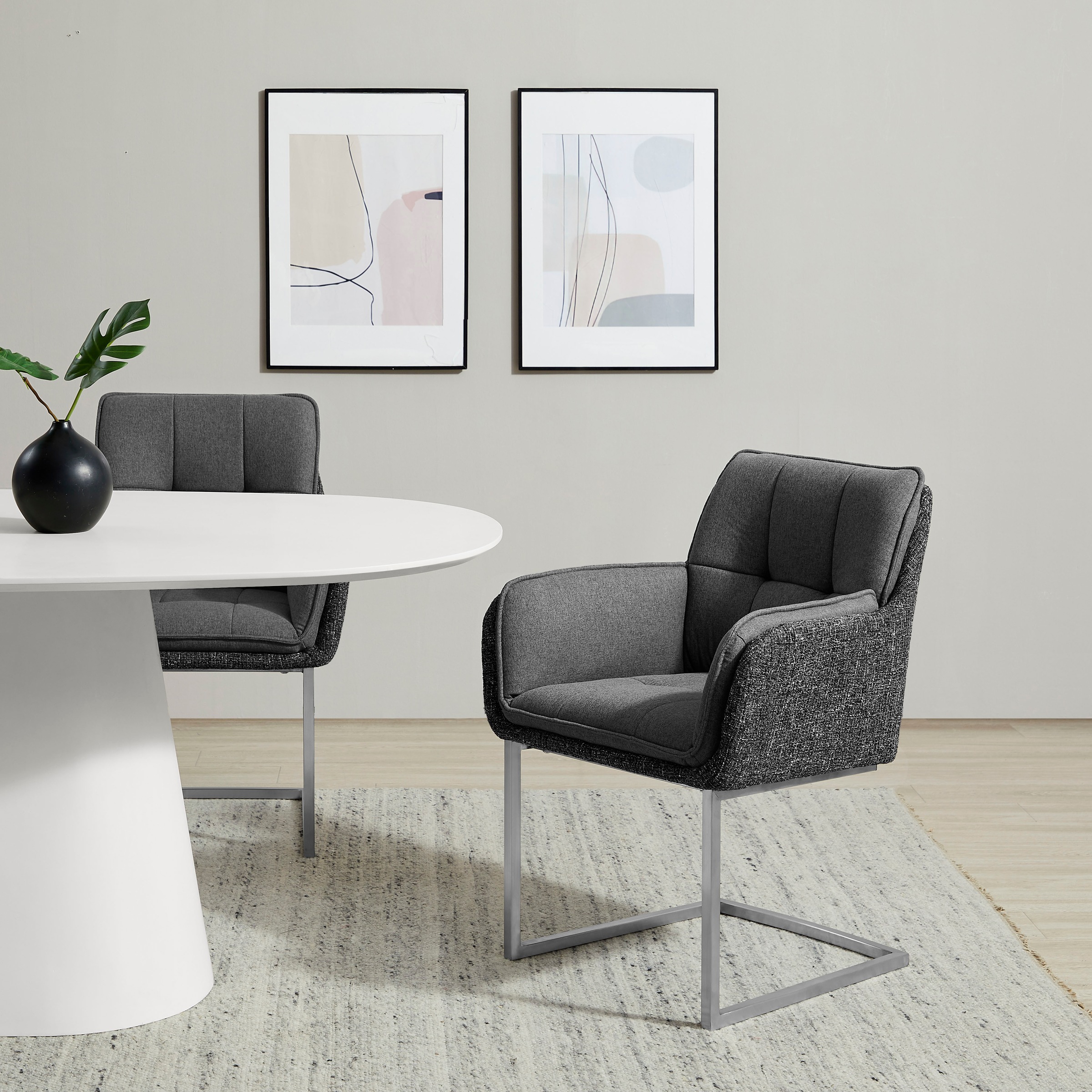 PLACES OF STYLE Esszimmerstuhl »Durham, TOPSELLER!, OTTOs Choice« () 2er-Set in modernem Design, Sitz und Rücken gepolstert