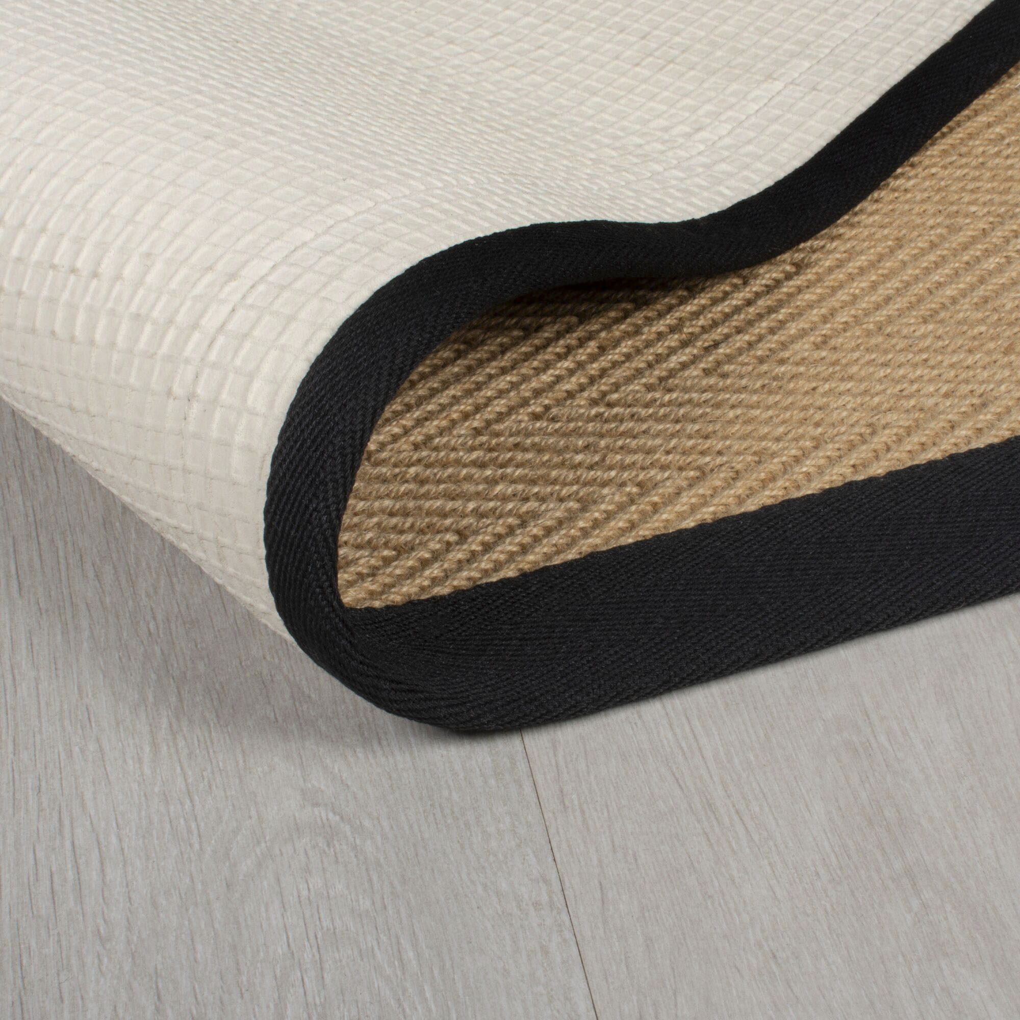Thumbnail - FLAIR RUGS Läufer "Kira mit Fischgrätmuster, aus Jute" rechteckig 3 mm Höhe mit Fischgrätmuster, aus Jute