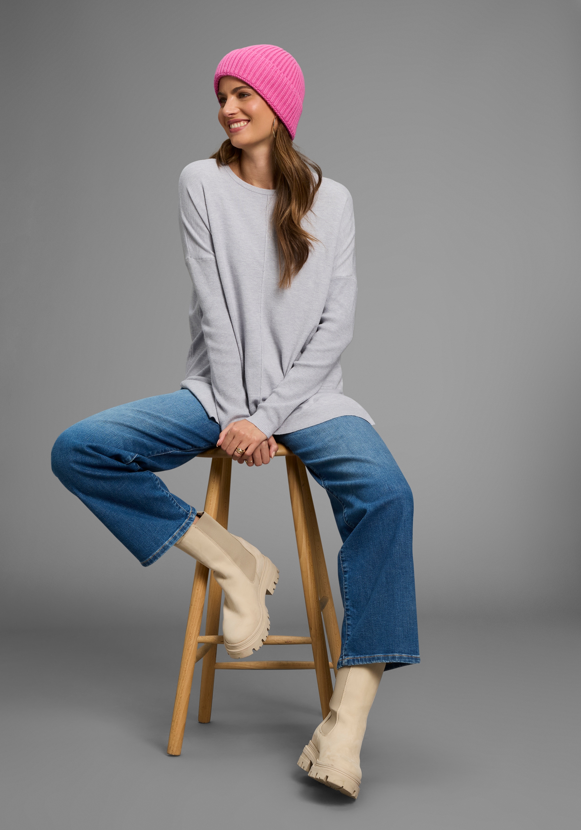 Laura Scott Longpullover, mit Seitenschlitz